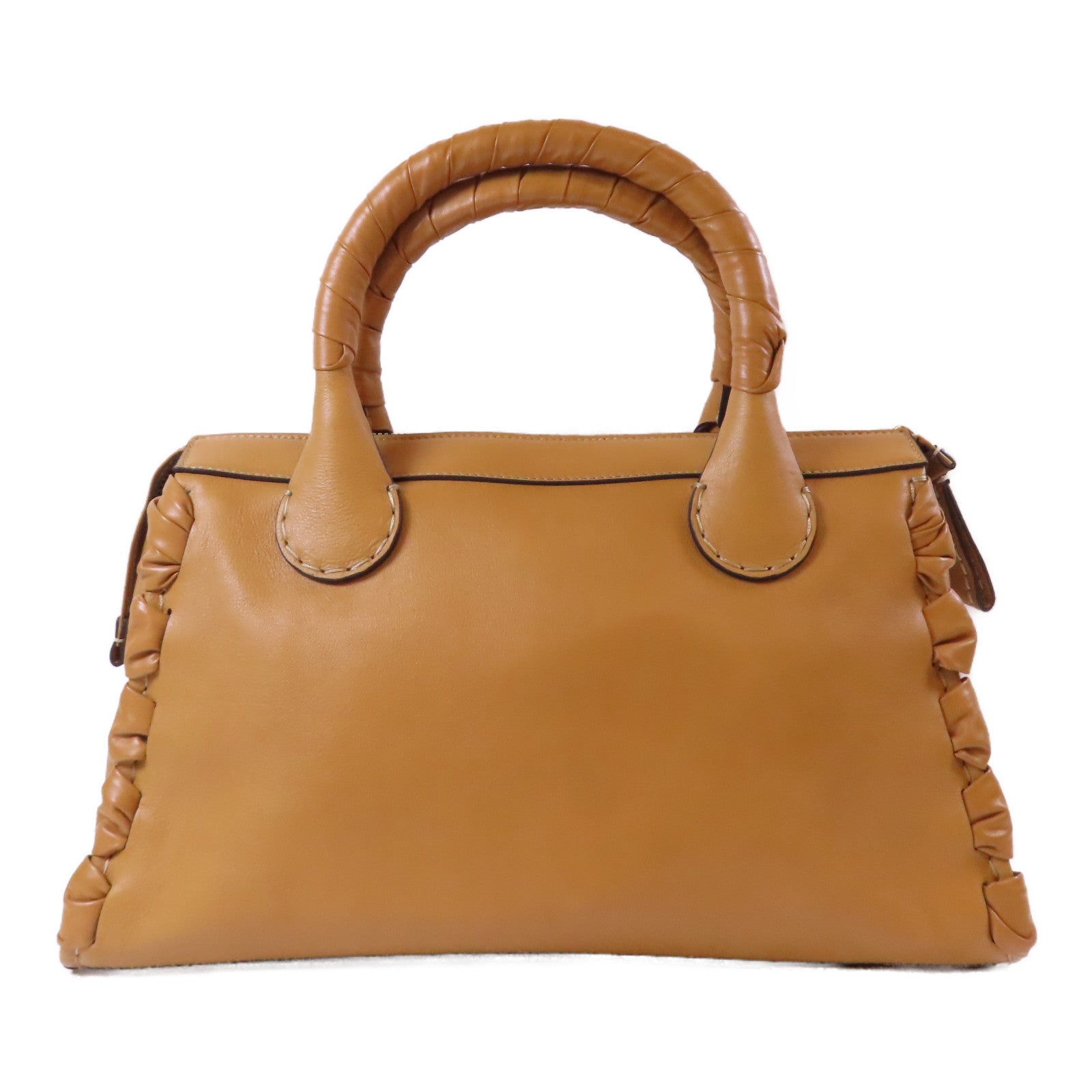 Chloe 【激減優惠】牛皮皮革Shoulder Tote Bag金扣肩背袋啡色