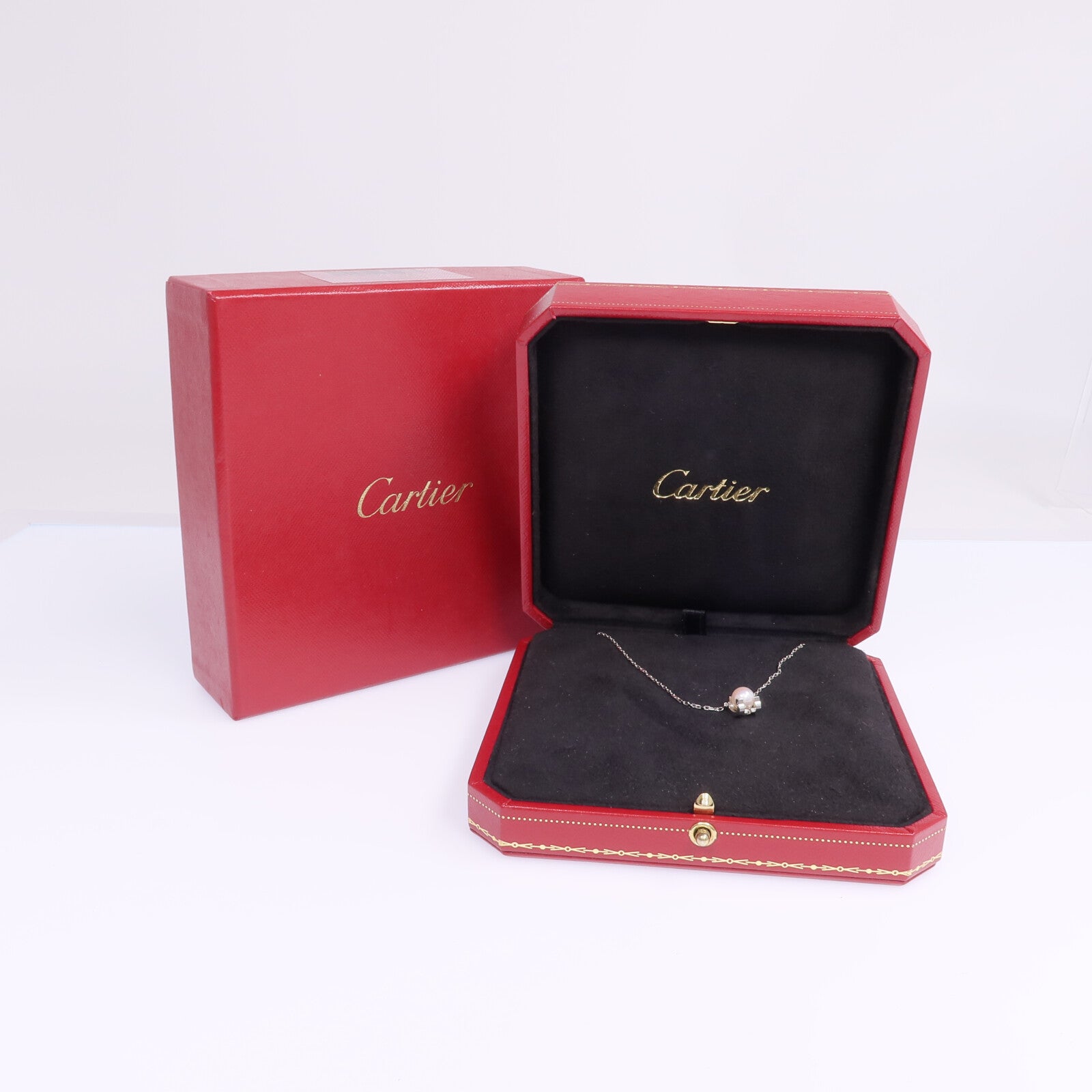 CARTIER 18K白金Pearl Necklace珍珠項鍊