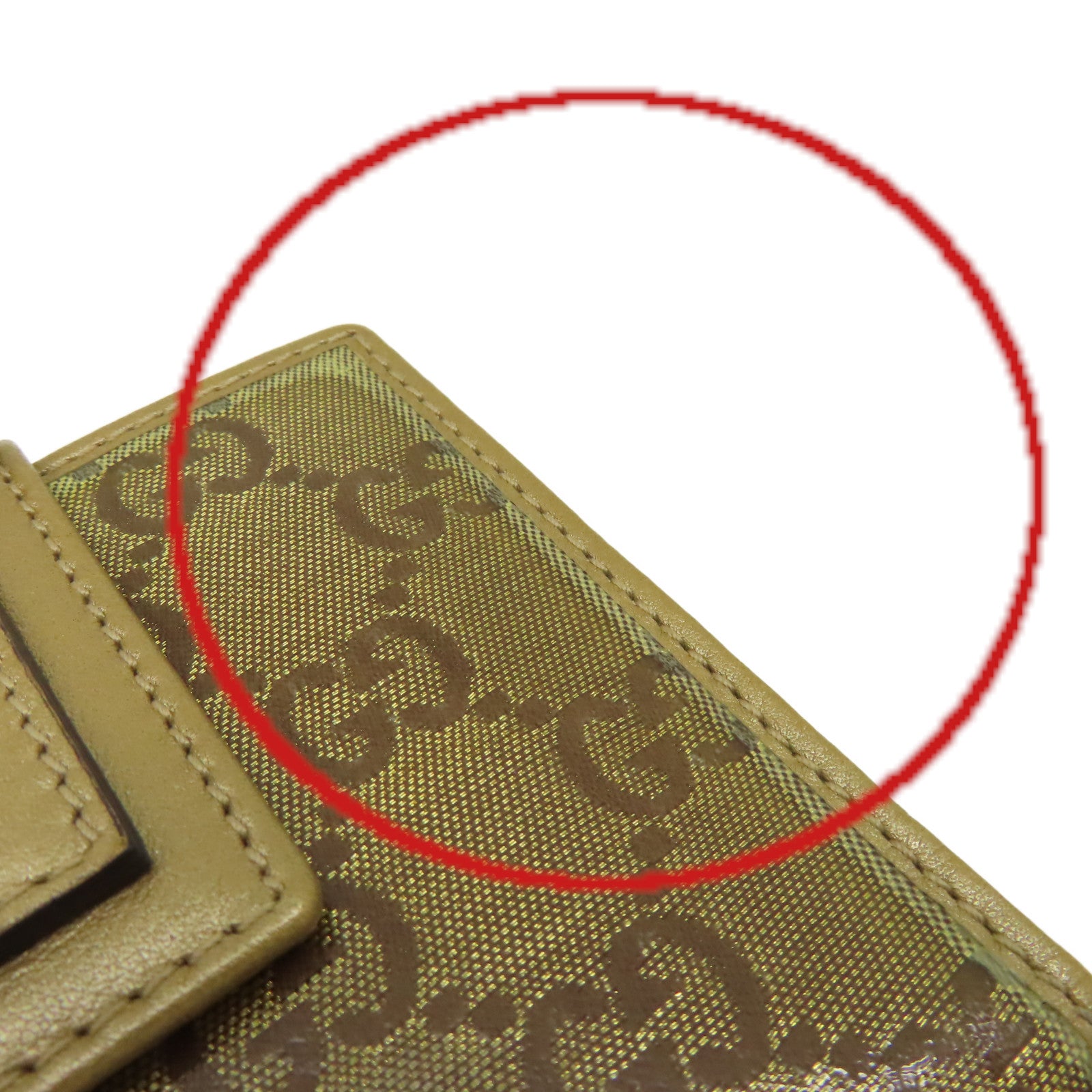 GUCCI 【激減優惠】漆皮皮革Short Wallet金扣短錢包金色