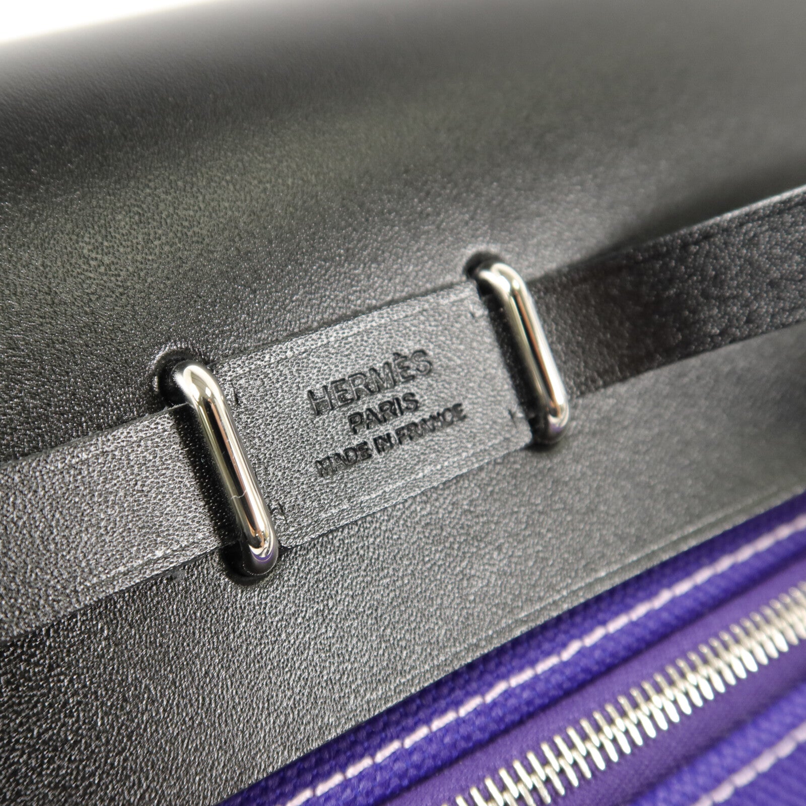 HERMES 帆布Mini Herbag肩背袋Purple