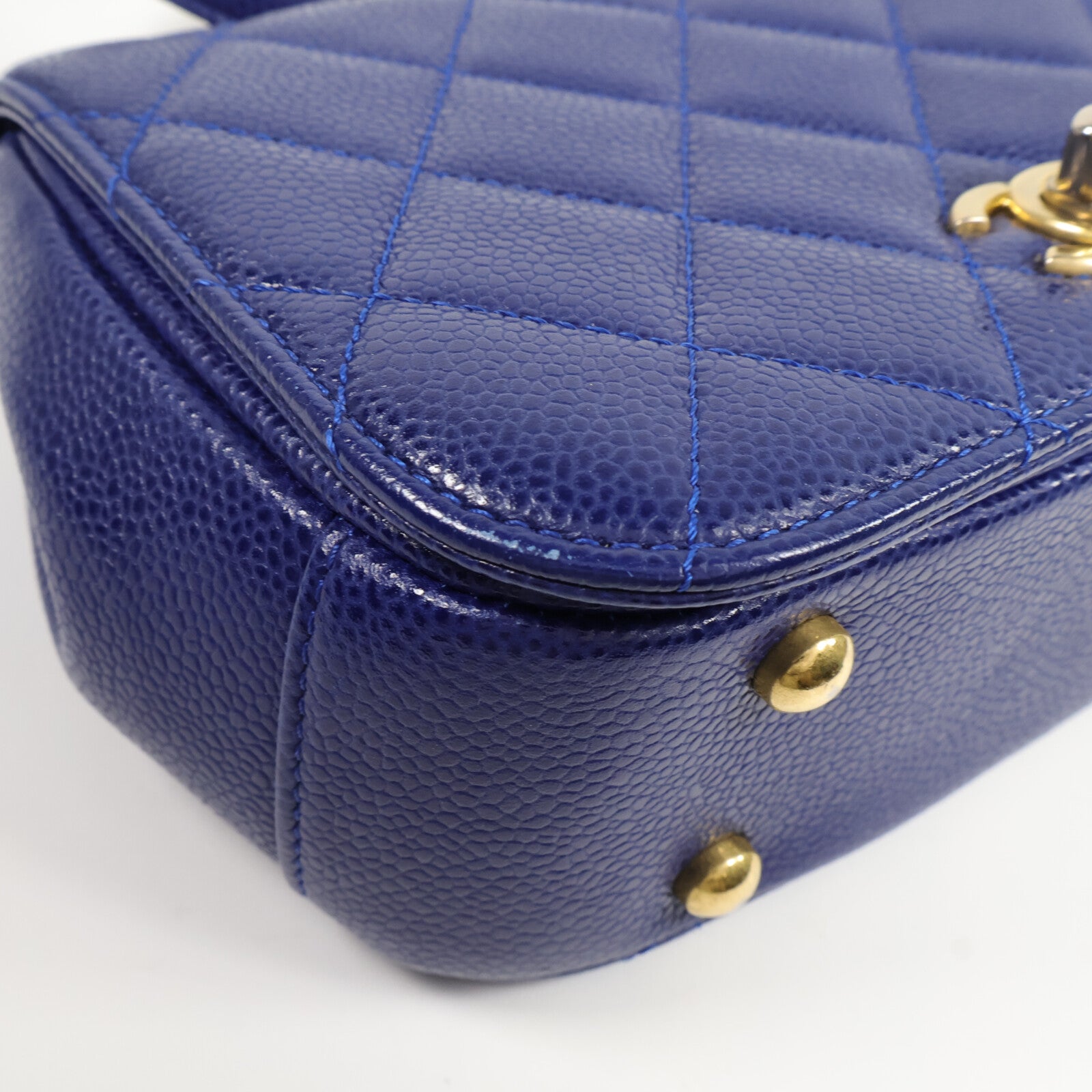 CHANEL 牛皮皮革Mini Carry Around Flap Bag鏈帶手挽肩背兩用袋