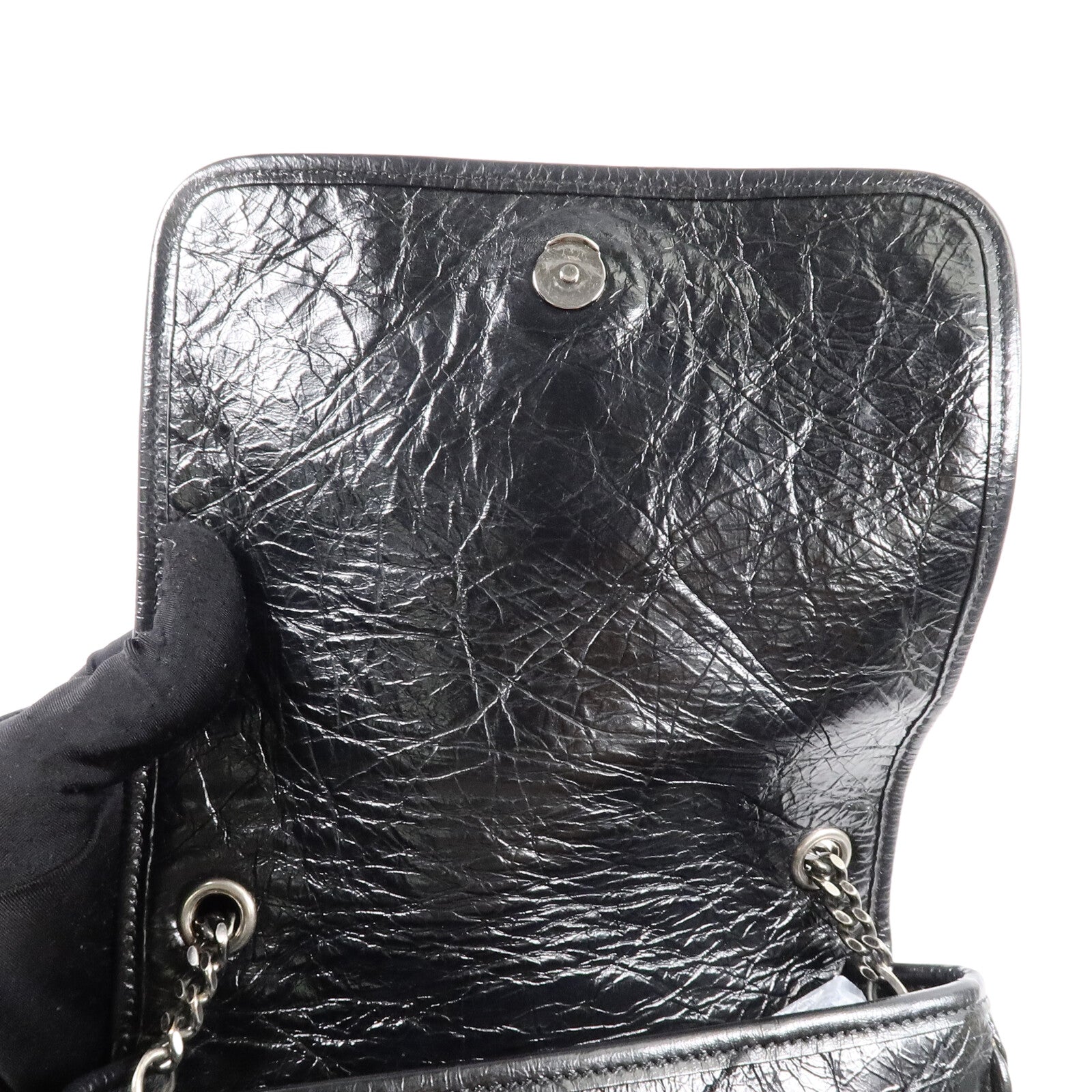 YVES SAINT LAURENT 牛皮皮革Niki WOC鏈帶肩背袋