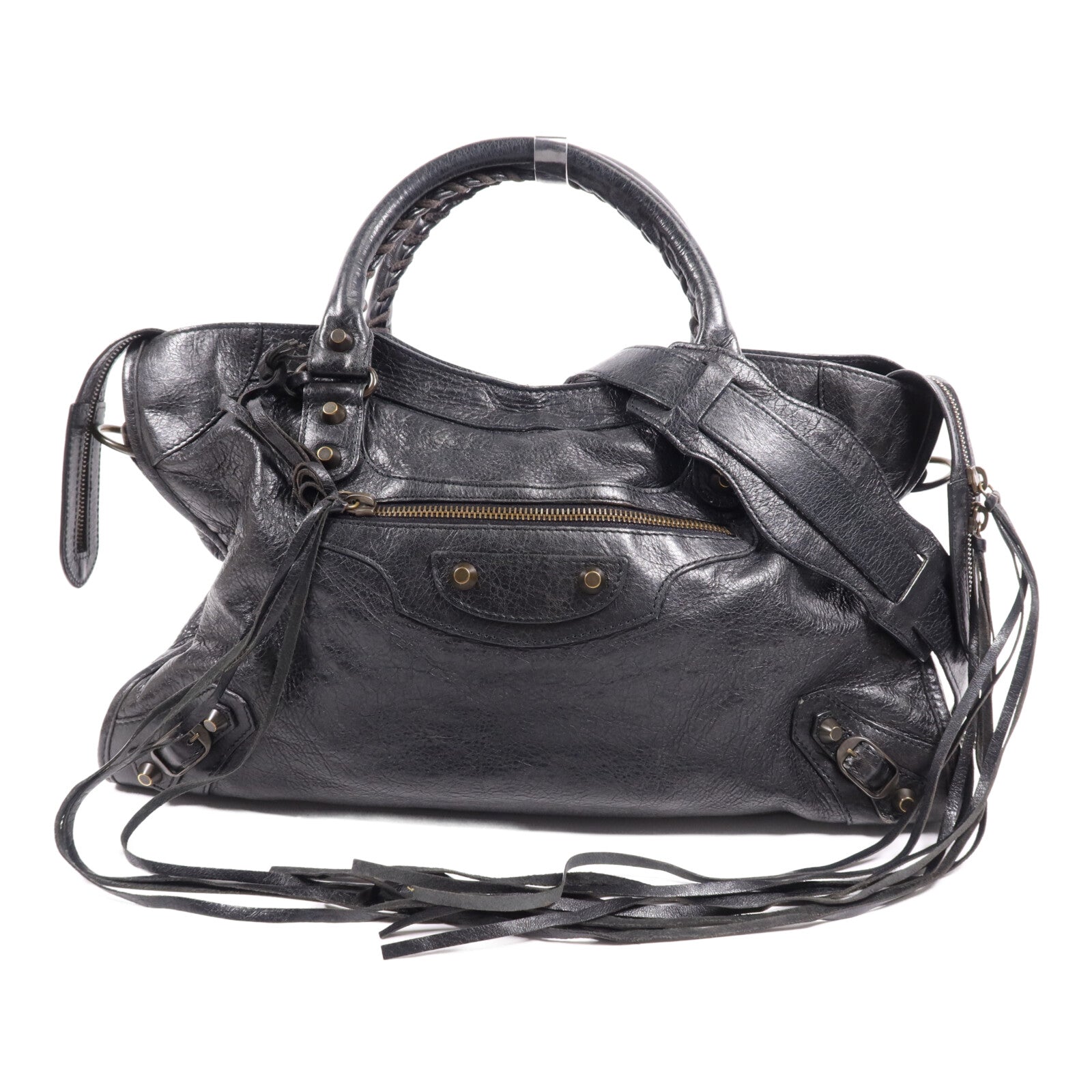 BALENCIAGA 羊皮皮革City金扣手挽肩背兩用袋