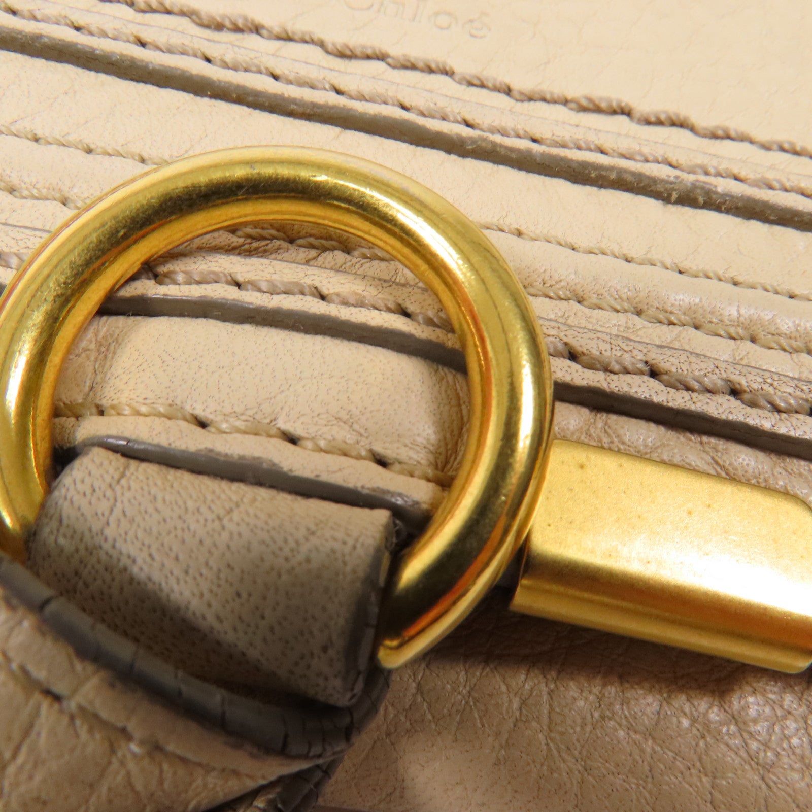 Chloe 牛皮皮革Wallet金扣錢包