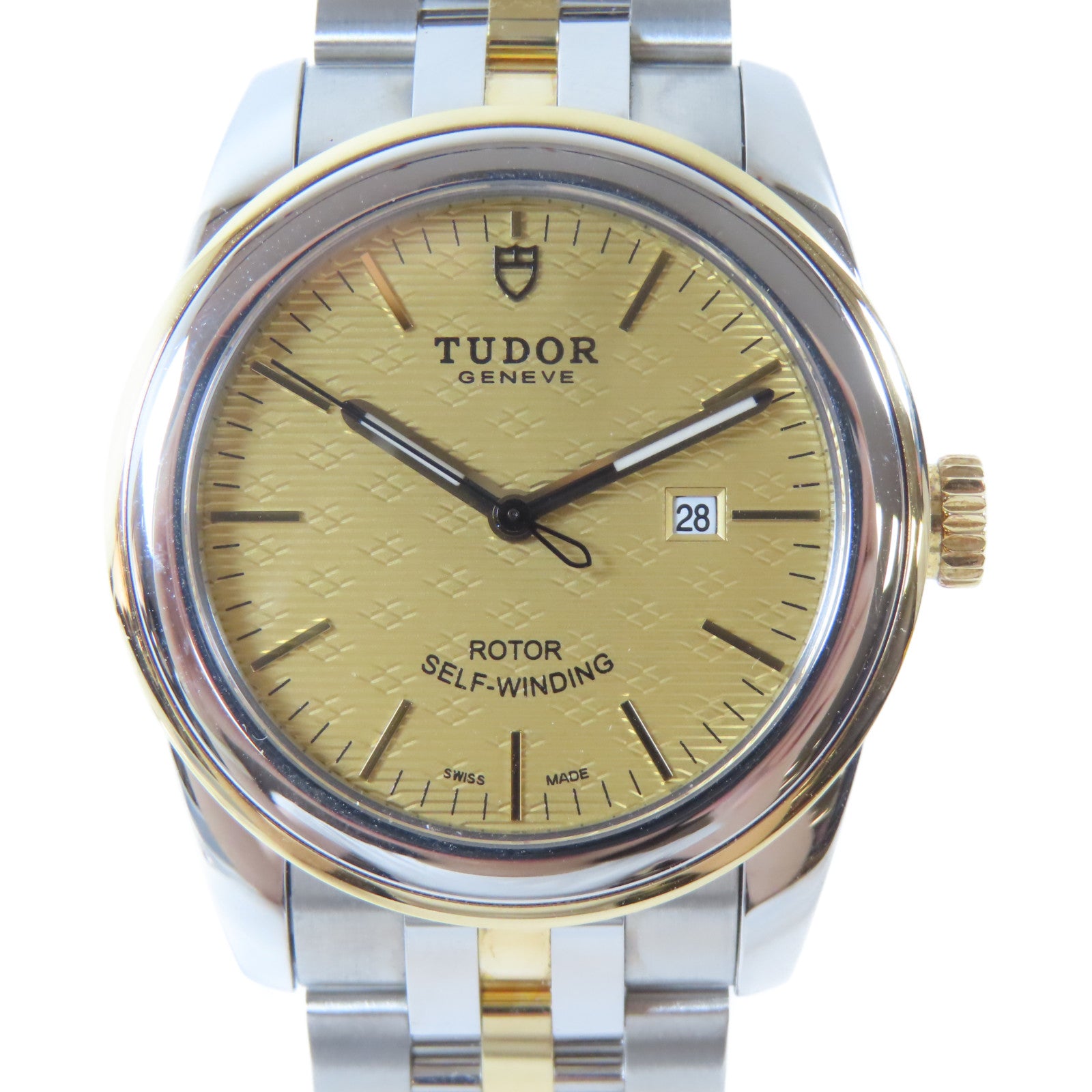 TUDOR 【激減優惠】Glamour Date 18K黃金/不鏽鋼手錶自動機芯金色