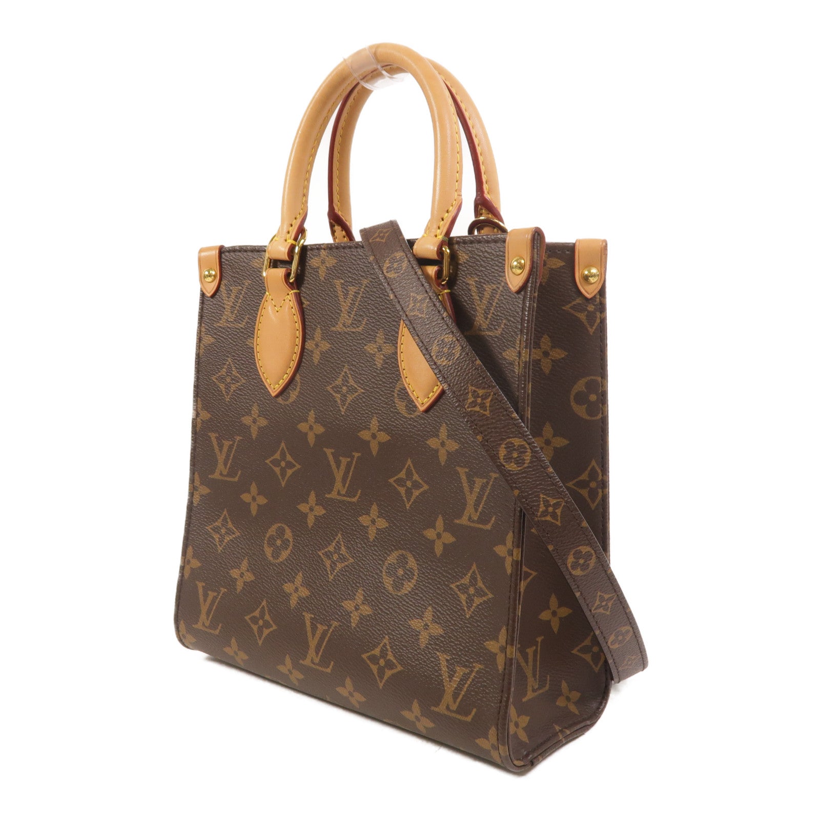 LOUIS VUITTON Monogram Sac Plat BB手挽肩背兩用袋