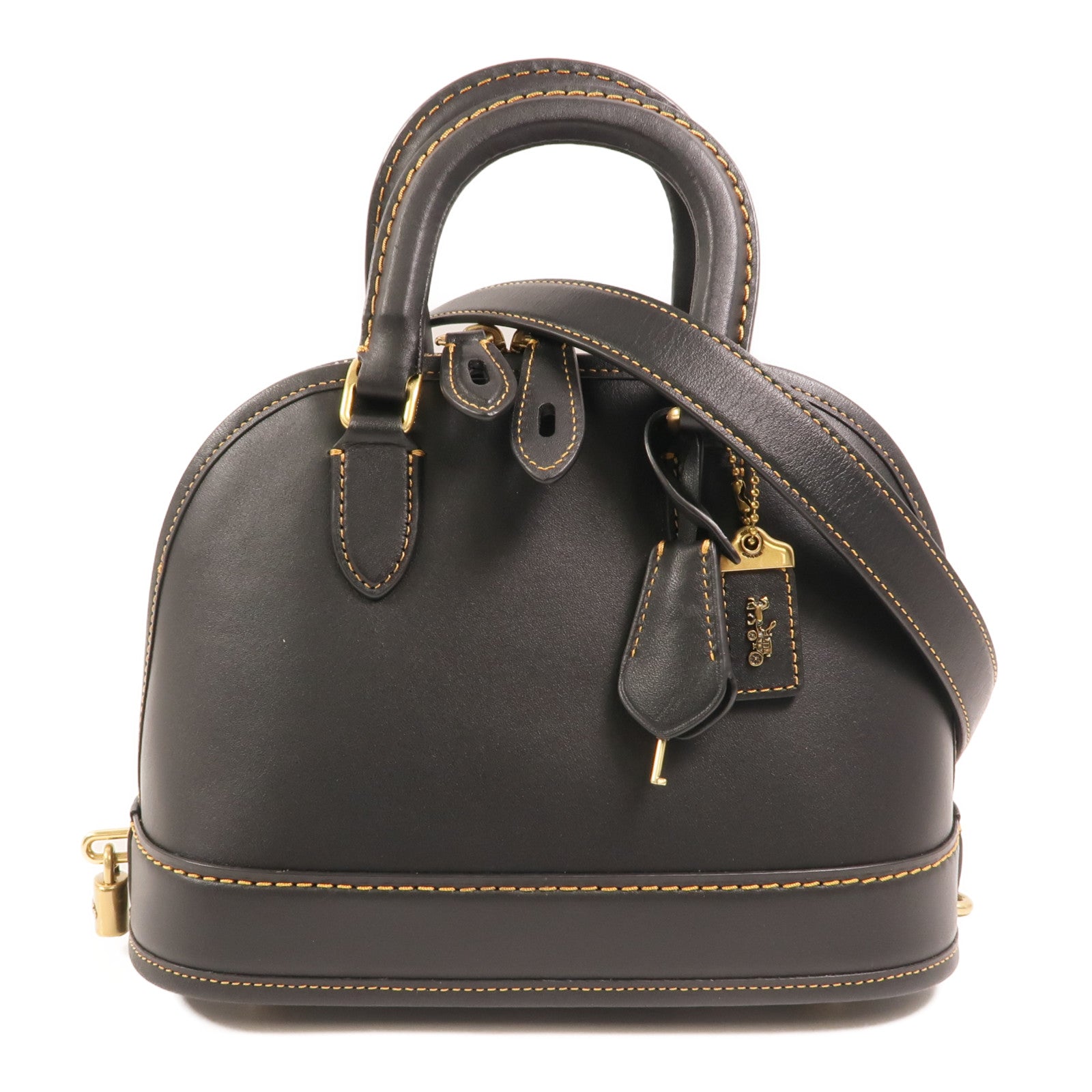 COACH 牛皮皮革Revel Bag金扣手挽肩背兩用袋