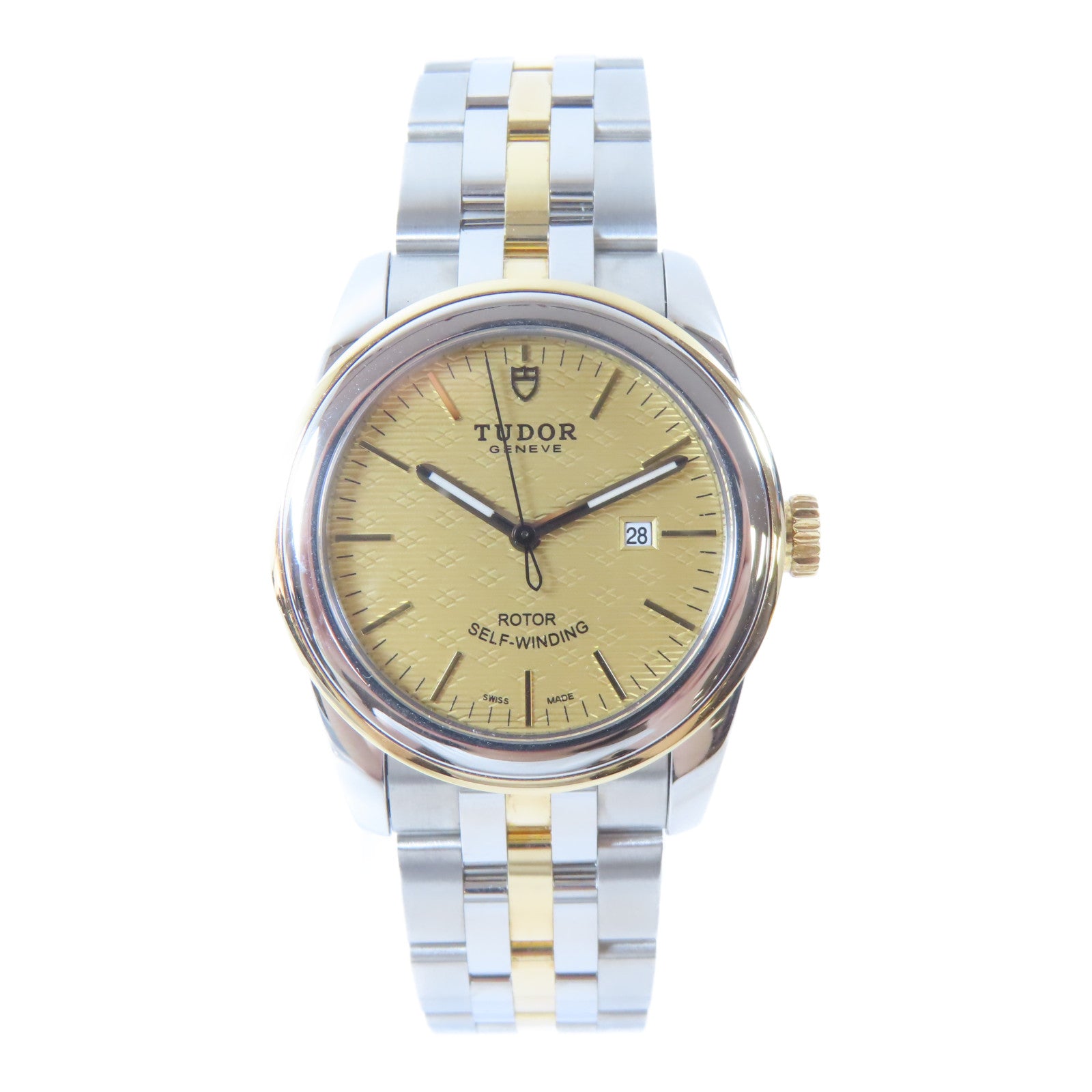 TUDOR 【激減優惠】Glamour Date 18K黃金/不鏽鋼手錶自動機芯金色