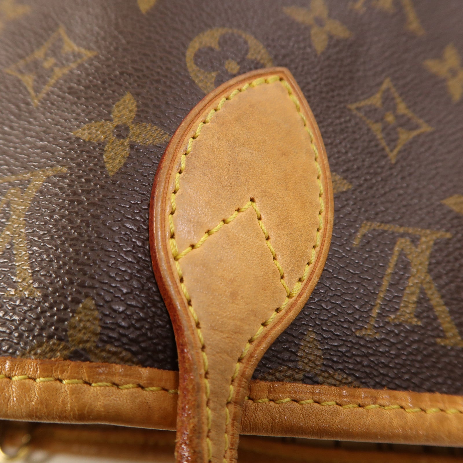 LOUIS VUITTON Monogram Neverfull MM金扣手挽袋