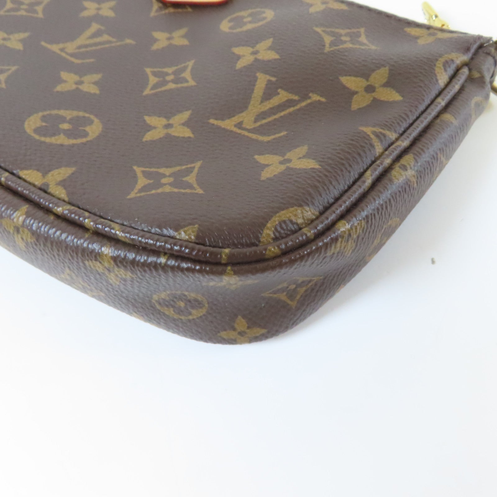 LOUIS VUITTON Monogram Multi Pochette Accessories金扣肩背袋啡色