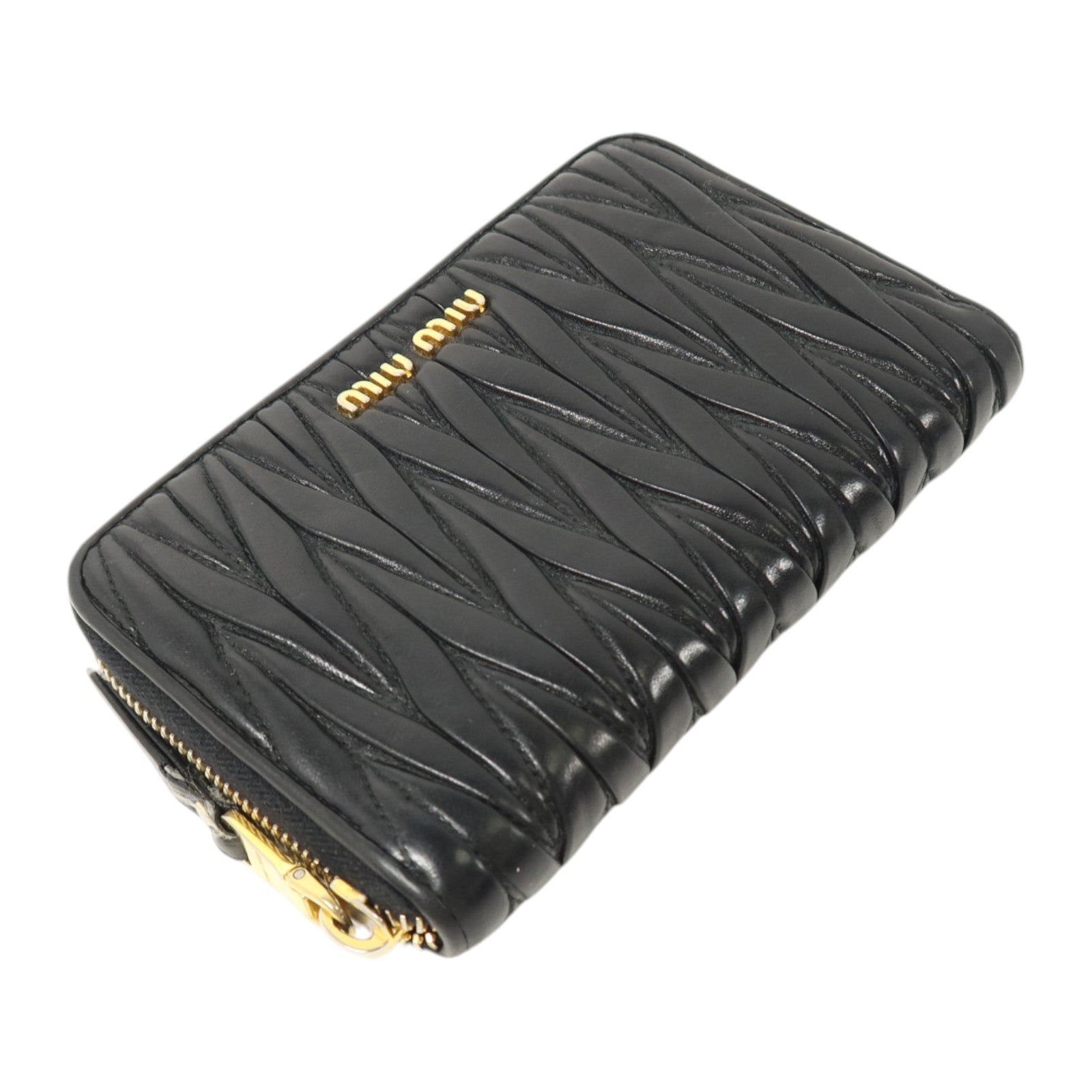Miu Miu 羊皮皮革Zipper Long Wallet金扣長錢包