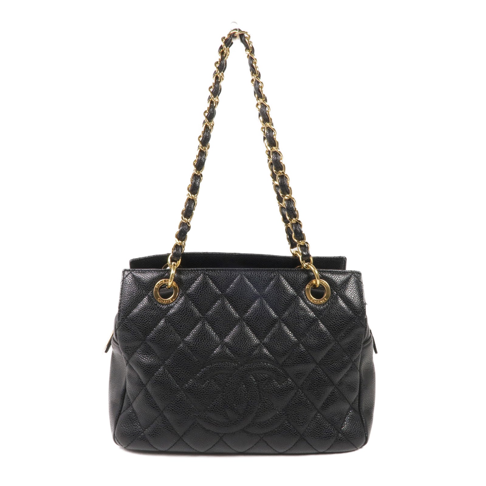 CHANEL 牛皮皮革PST Petite Shopping Tote Bag金扣肩背袋
