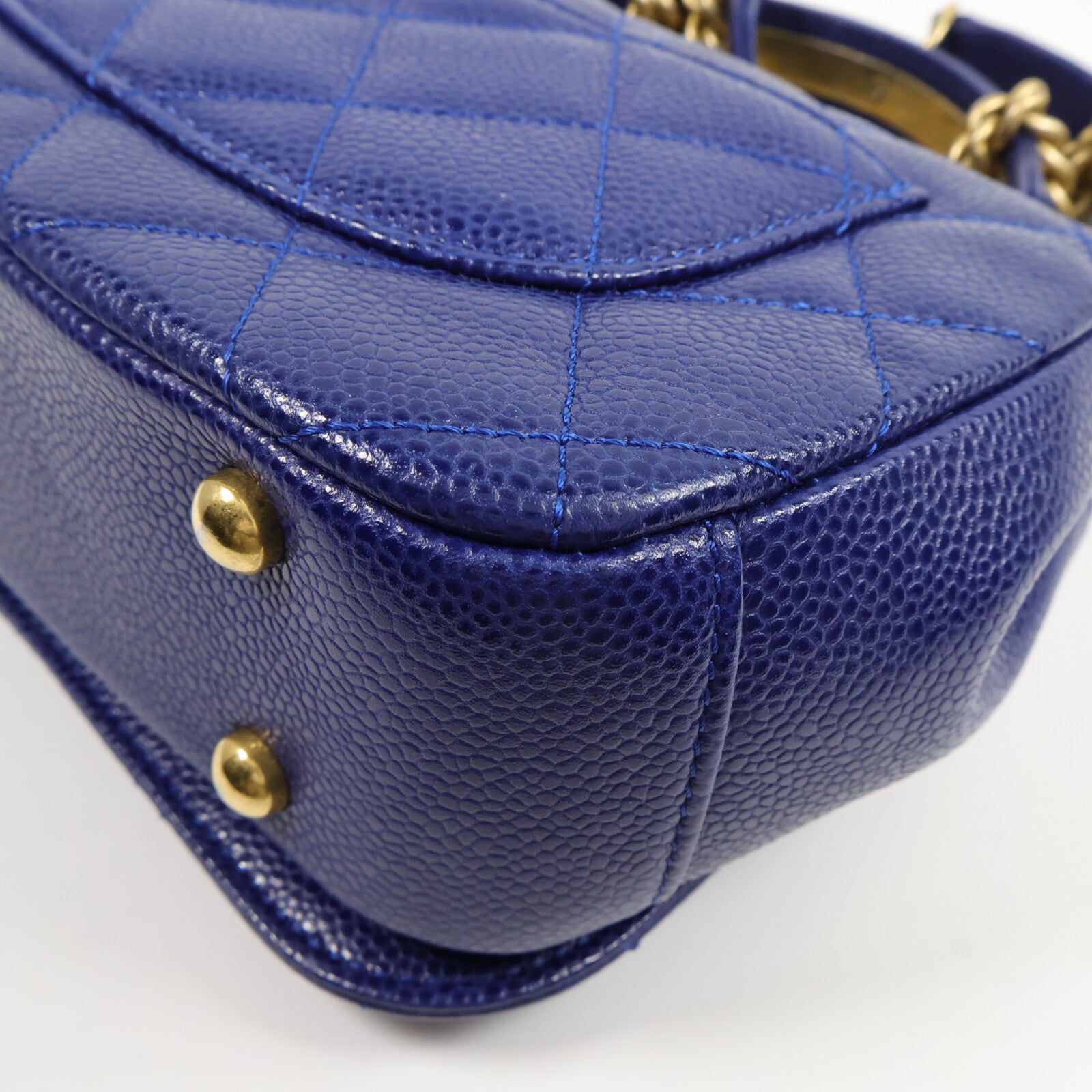 CHANEL 牛皮皮革Mini Carry Around Flap Bag鏈帶手挽肩背兩用袋