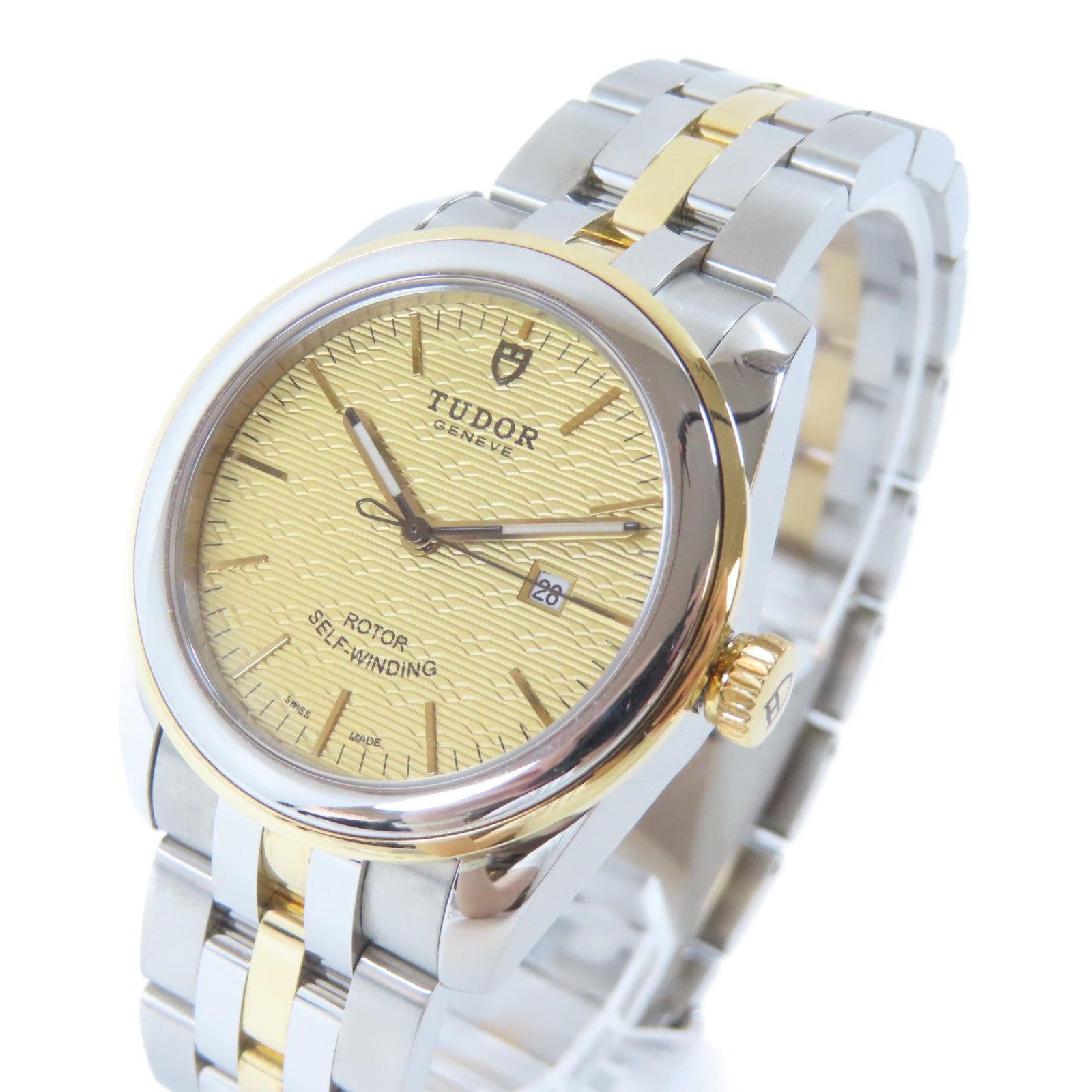 TUDOR 【激減優惠】Glamour Date 18K黃金/不鏽鋼手錶自動機芯金色
