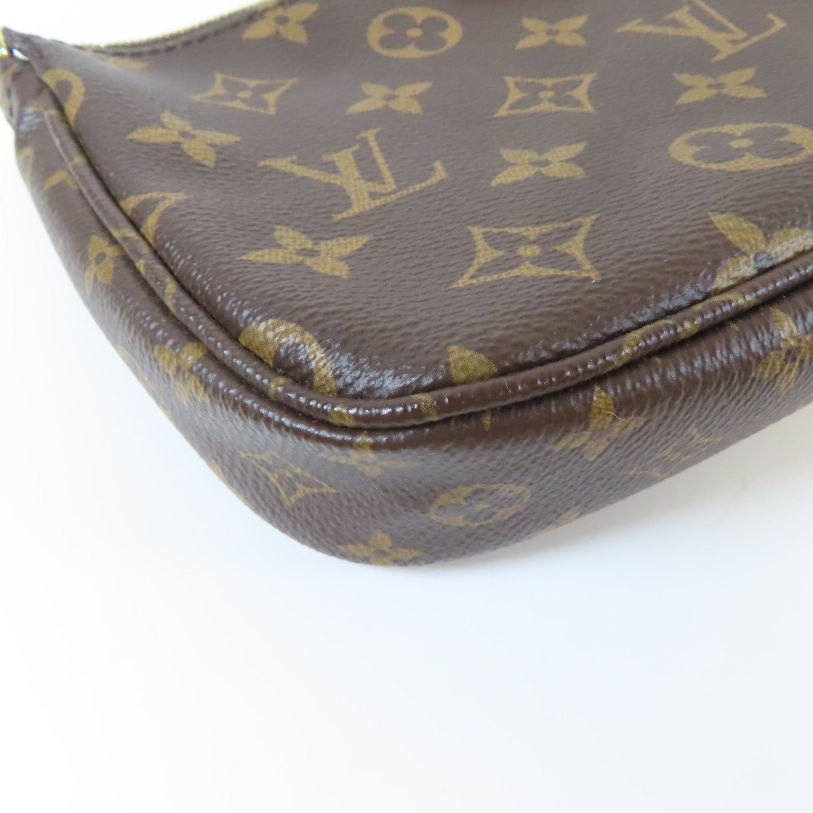 LOUIS VUITTON Monogram Multi Pochette Accessories金扣肩背袋啡色