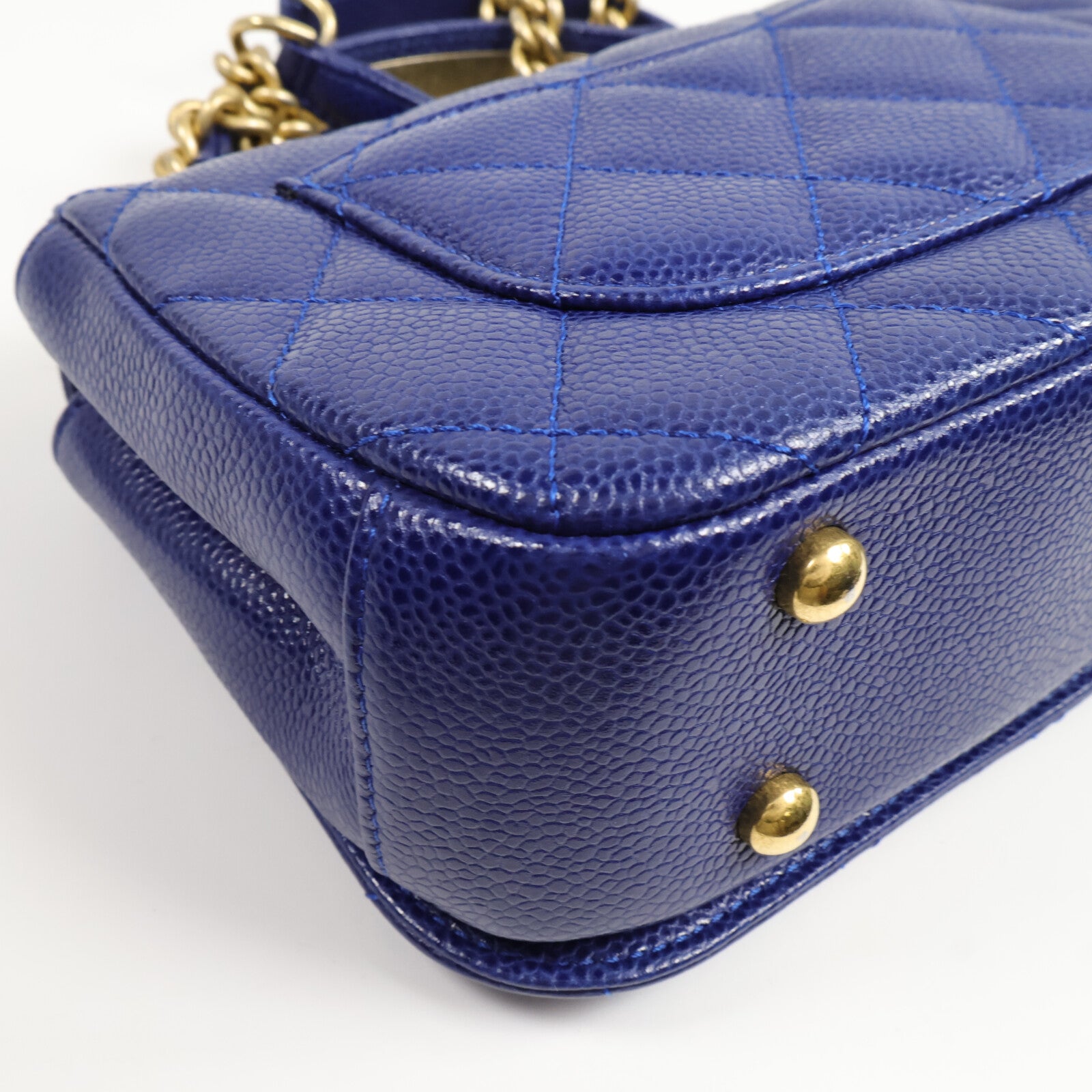 CHANEL 牛皮皮革Mini Carry Around Flap Bag鏈帶手挽肩背兩用袋