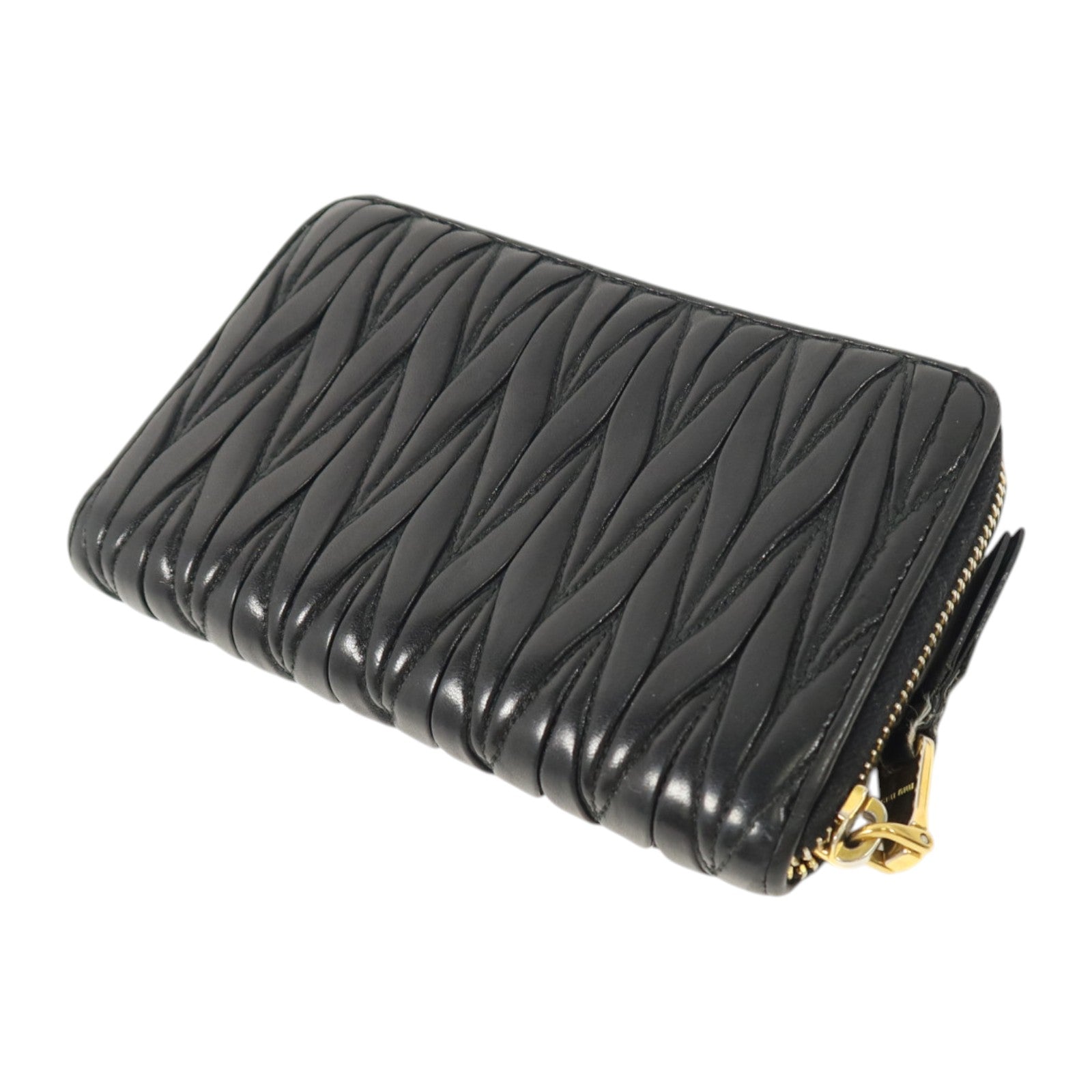 Miu Miu 羊皮皮革Zipper Long Wallet金扣長錢包