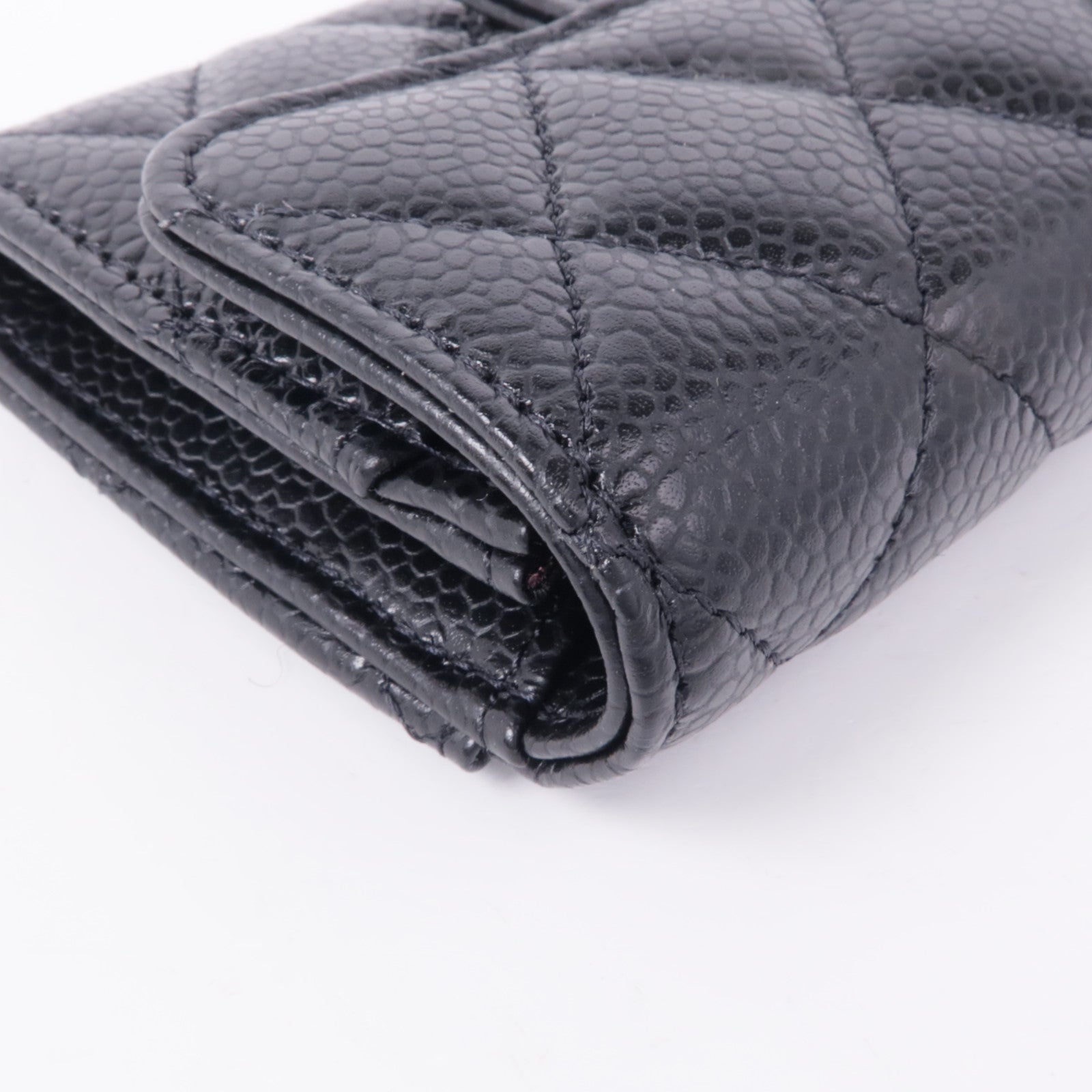 CHANEL 牛皮皮革Card Case銀扣卡片套