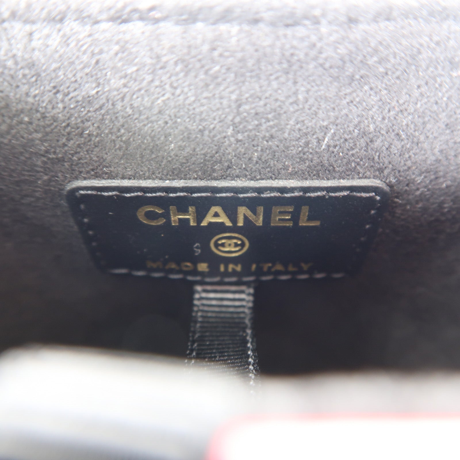 CHANEL 斜紋軟呢Phone Bag金扣鏈帶肩背袋