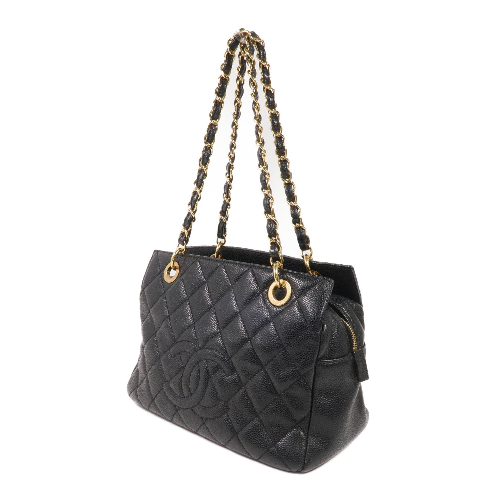 CHANEL 牛皮皮革PST Petite Shopping Tote Bag金扣肩背袋