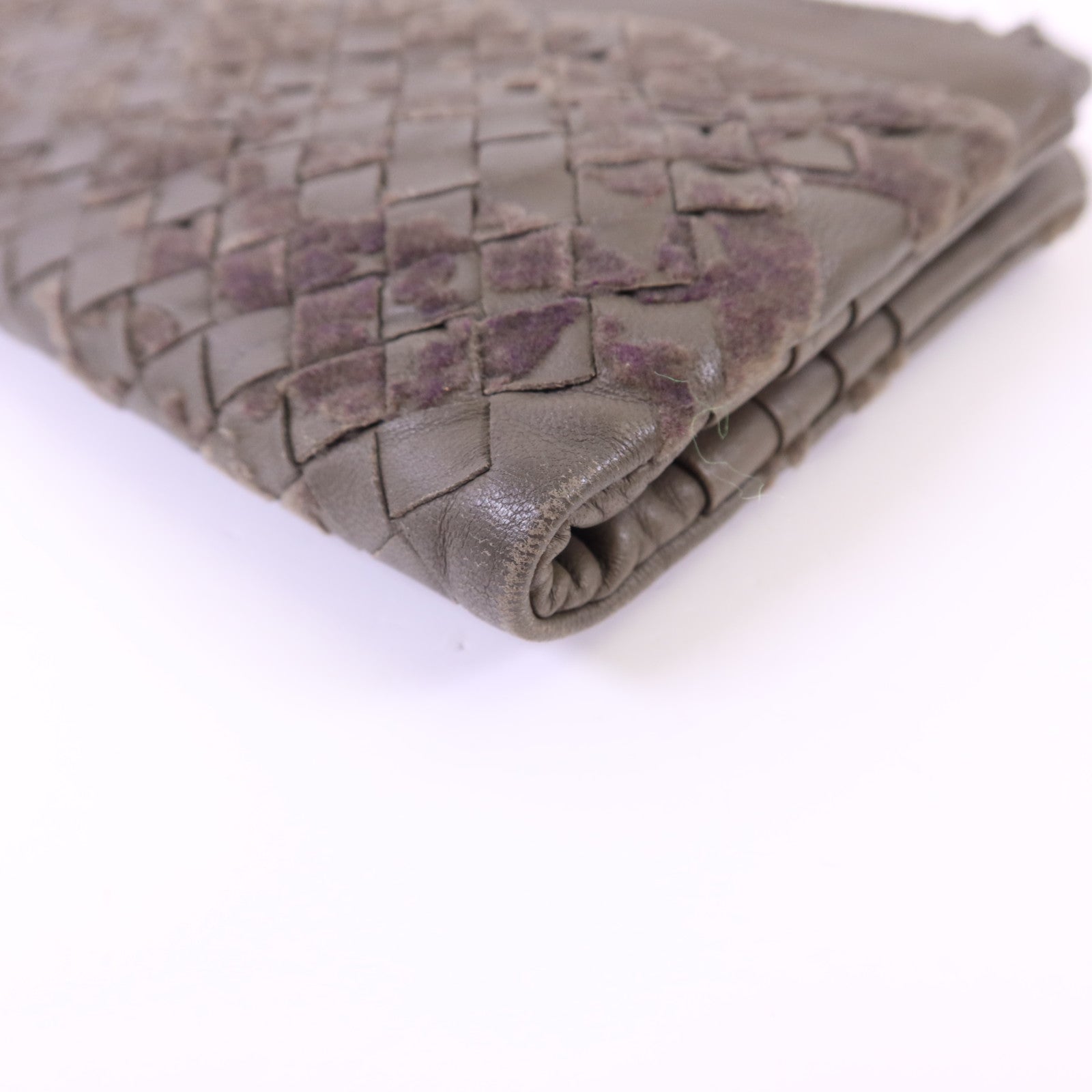 BOTTEGA VENETA 織紋皮革/天鵝絨Long Wallet長錢包