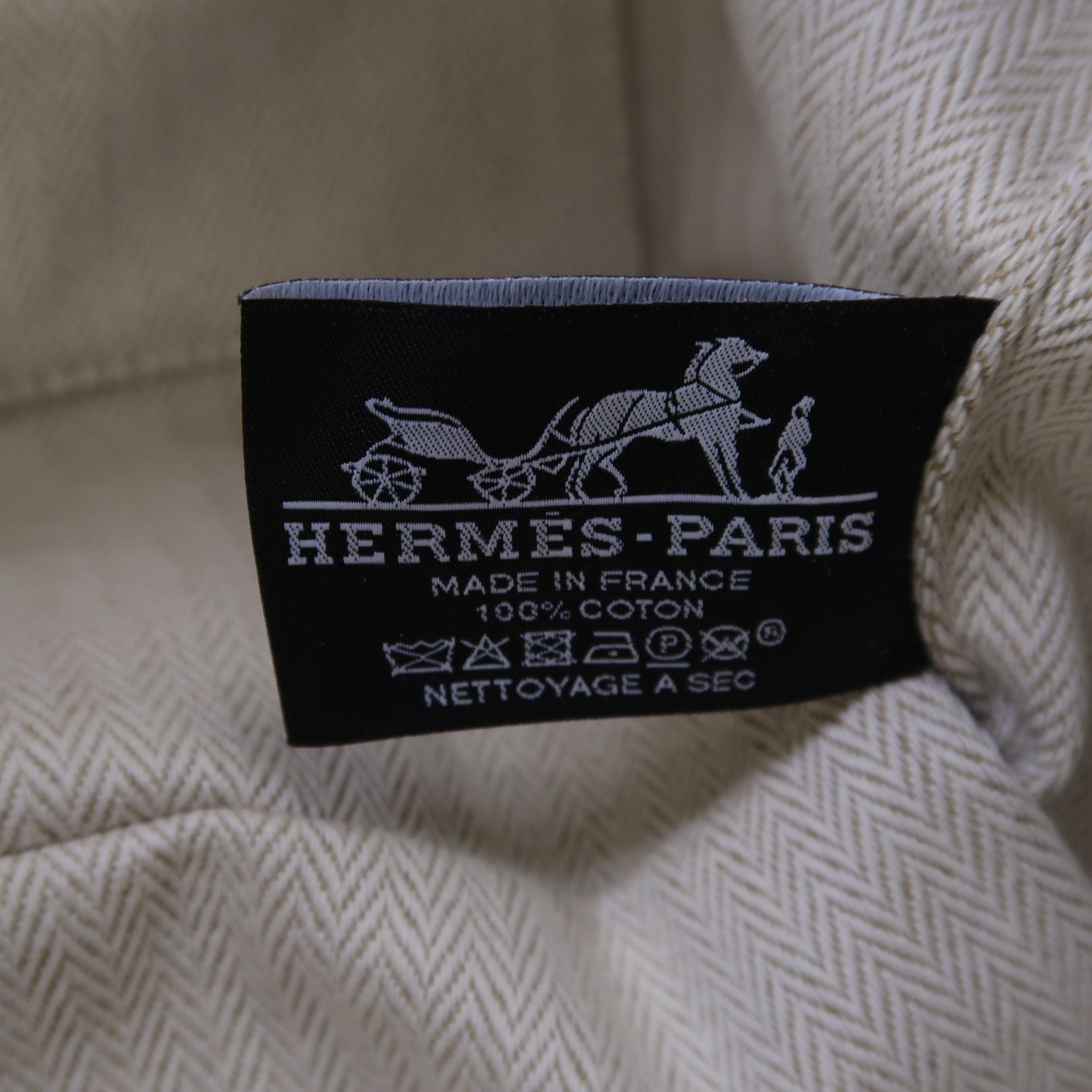 HERMES 帆布Bride A Brac銀扣手挽袋藍色