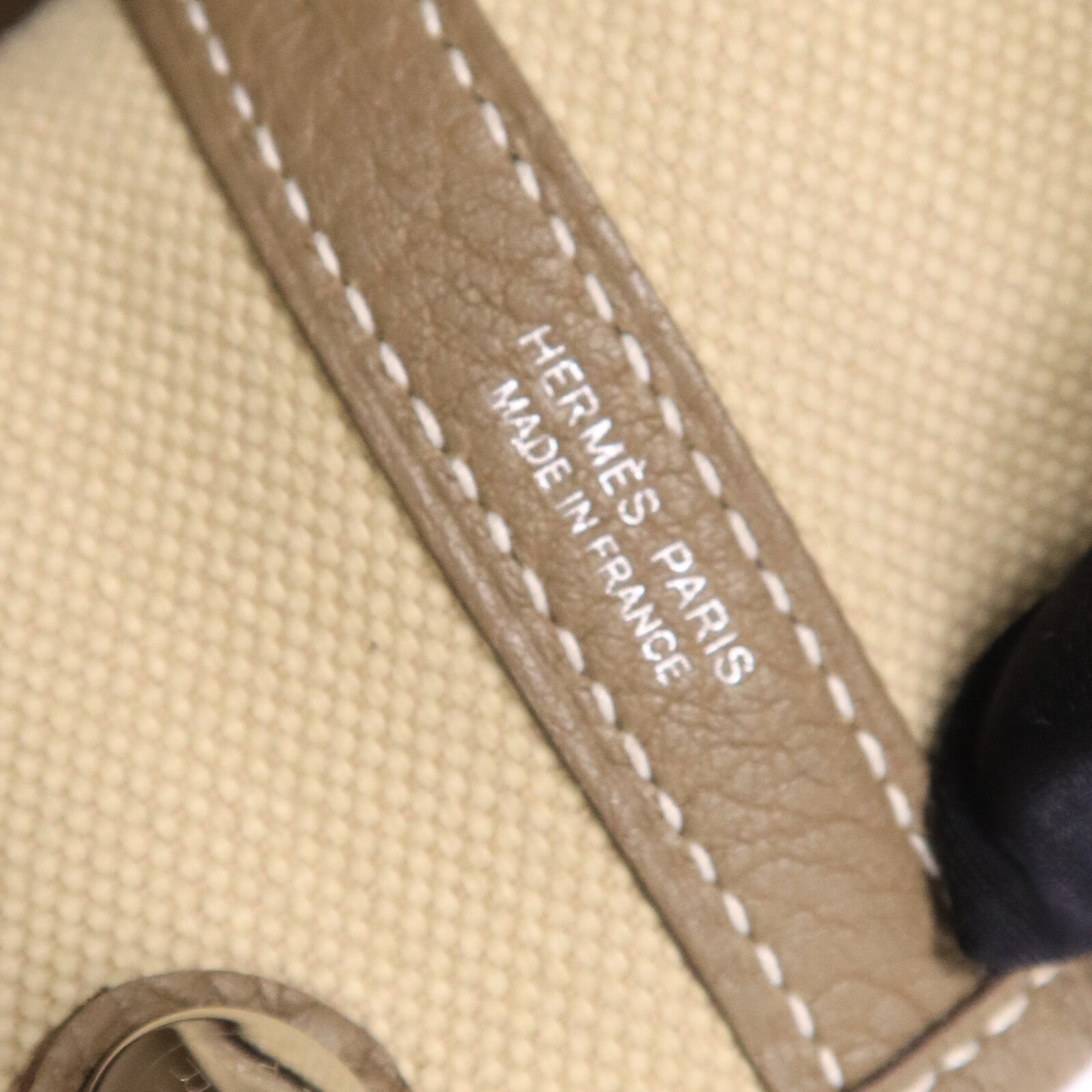 HERMES 皮革/帆布Garden Party TPM手挽袋Etoupe/Beton