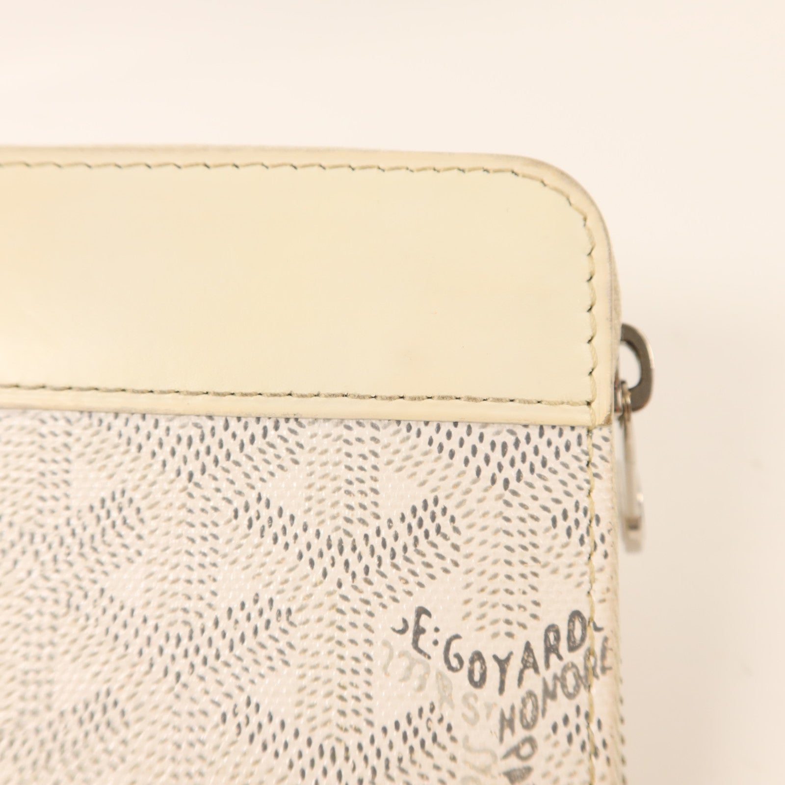 GOYARD 【激減優惠】塗層帆布/牛皮皮革Matignon GM Wallet銀扣拉長鏈錢包