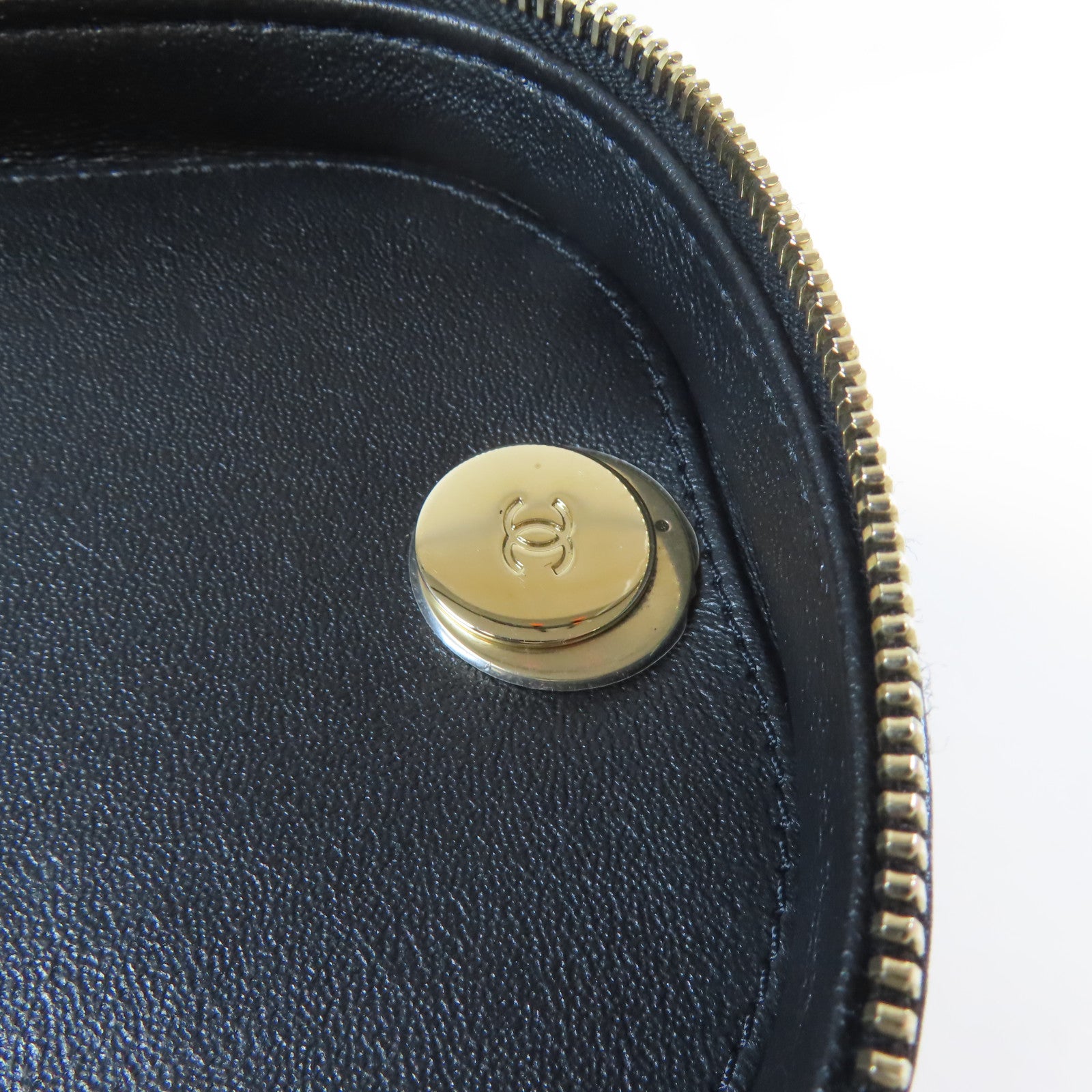 CHANEL 【激減優惠】菱格羊皮皮革Trendy CC Vanity Case金扣手挽肩背兩用袋黑色