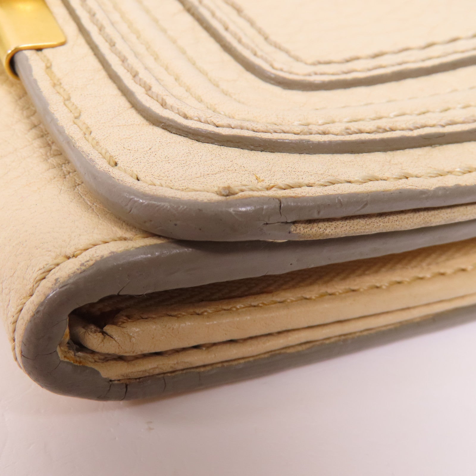 Chloe 牛皮皮革Wallet金扣錢包