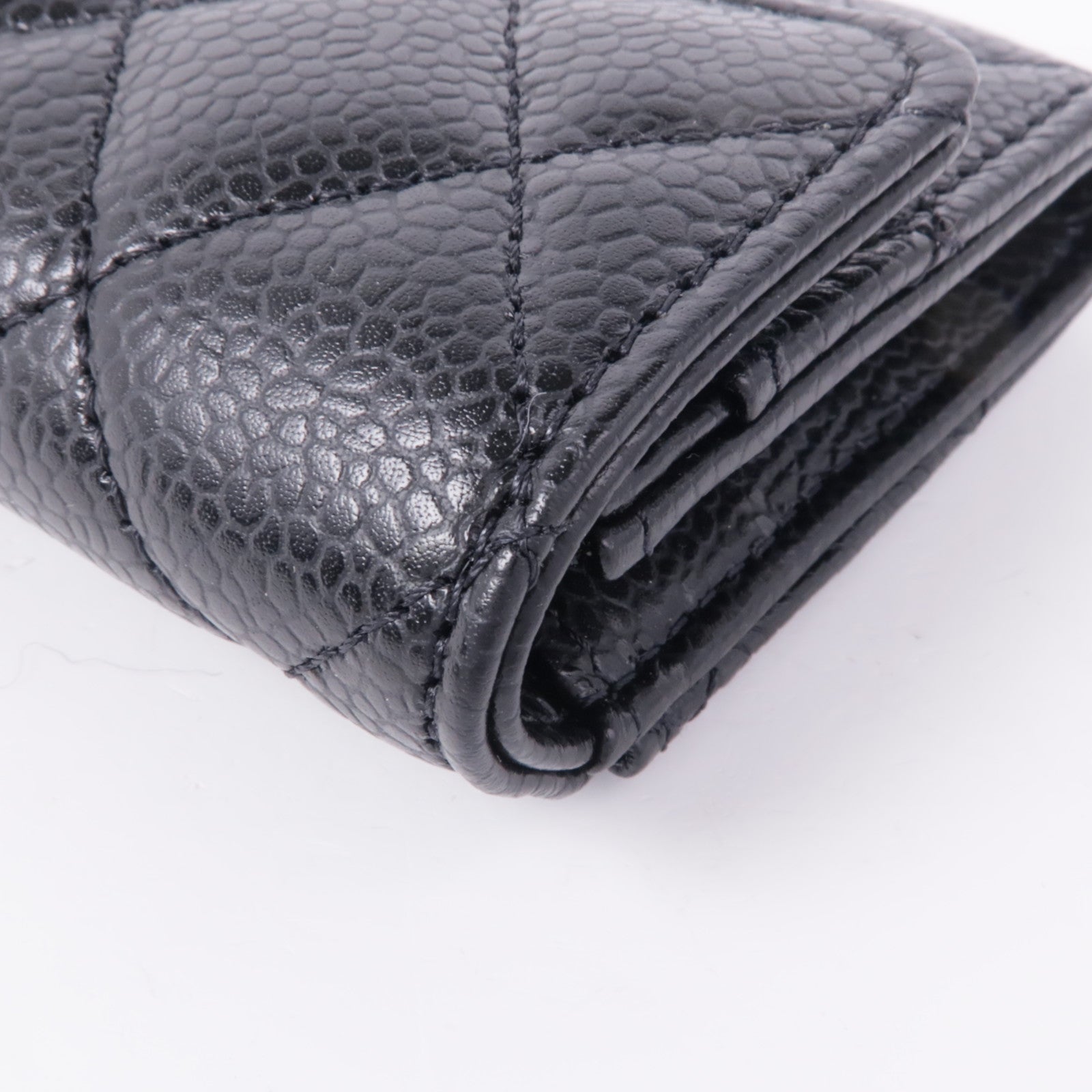CHANEL 牛皮皮革Card Case銀扣卡片套