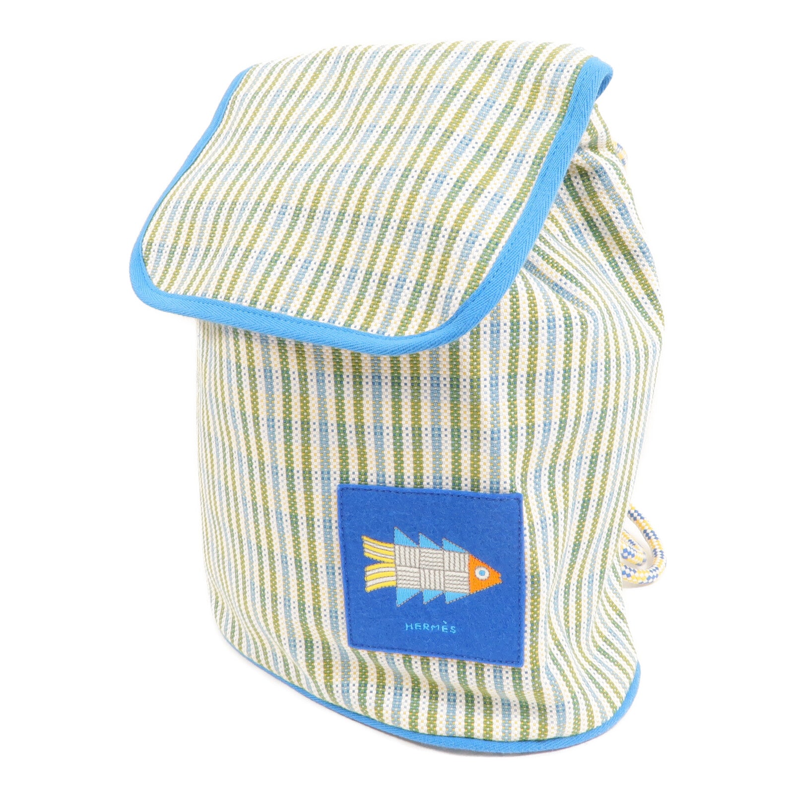 HERMES 帆布Nattes Backpack背包