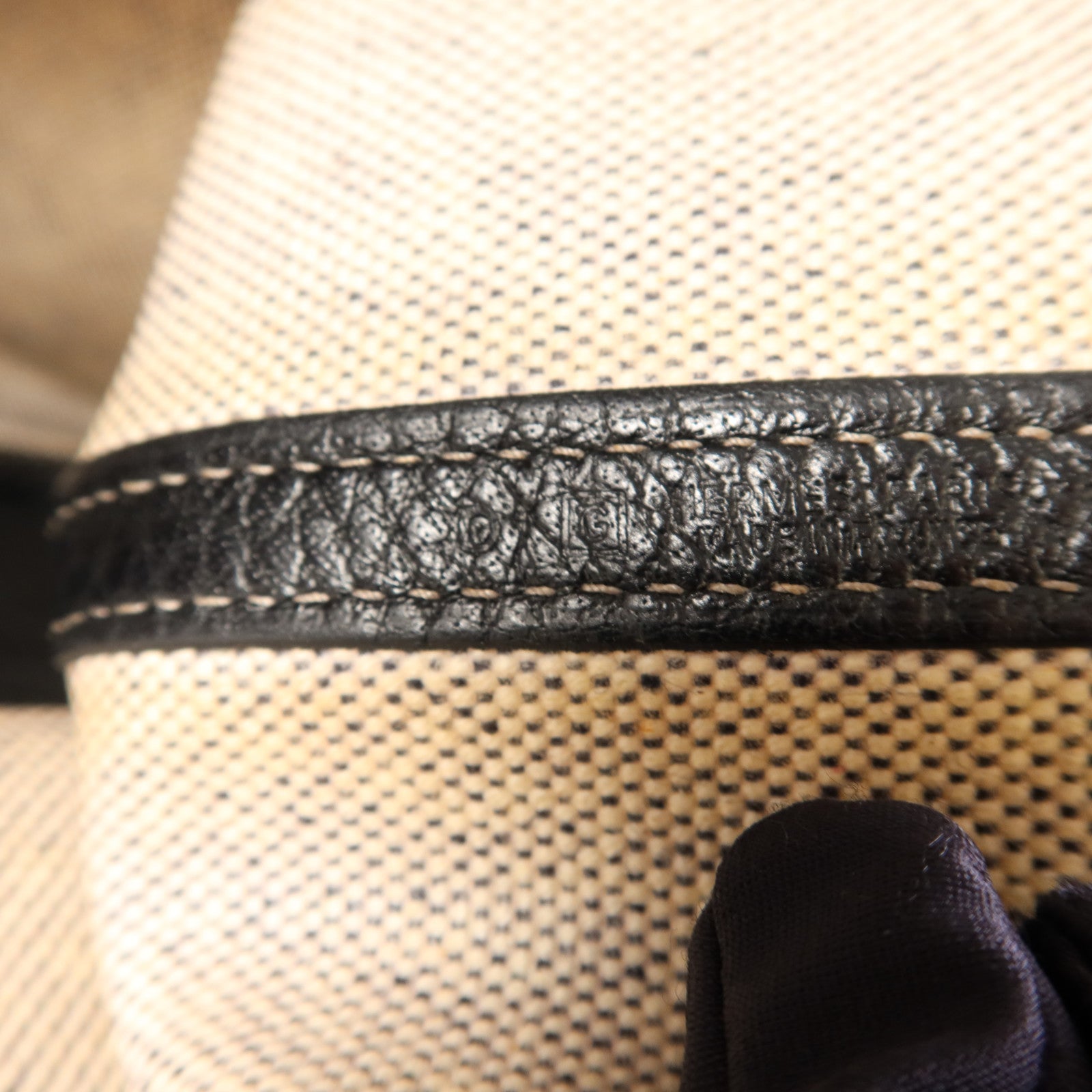 HERMES 帆布GardenParty PM銀扣手挽袋