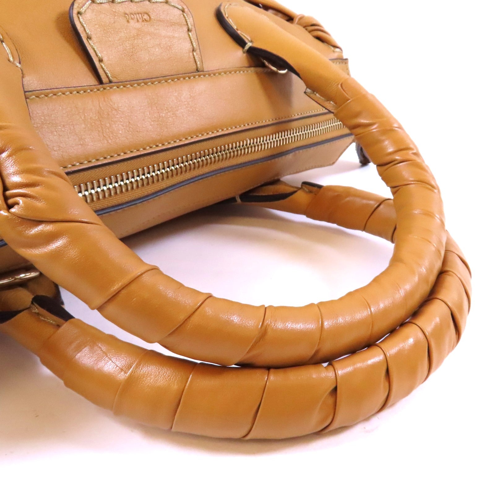 Chloe 【激減優惠】牛皮皮革Shoulder Tote Bag金扣肩背袋啡色