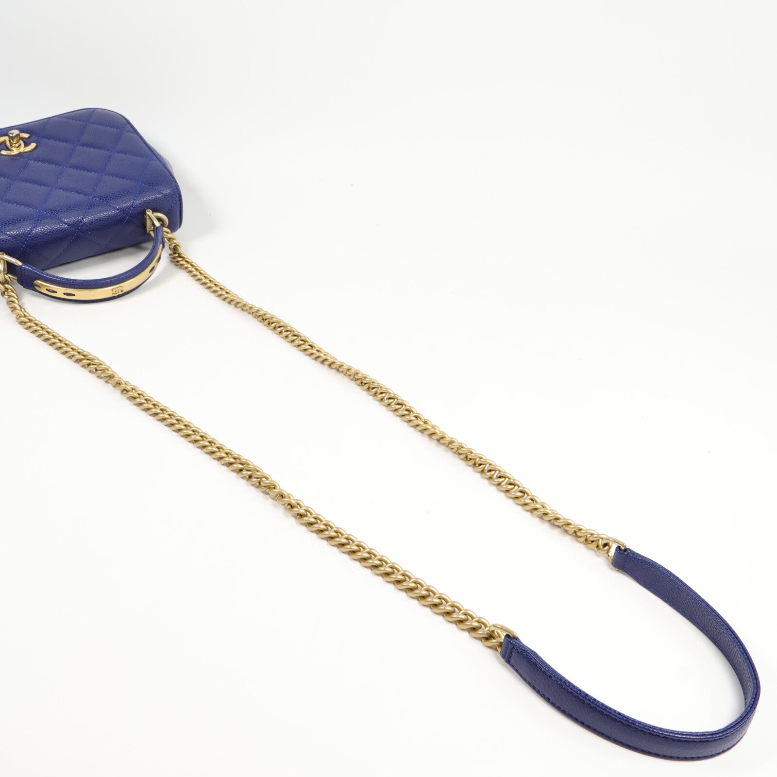 CHANEL 牛皮皮革Mini Carry Around Flap Bag鏈帶手挽肩背兩用袋