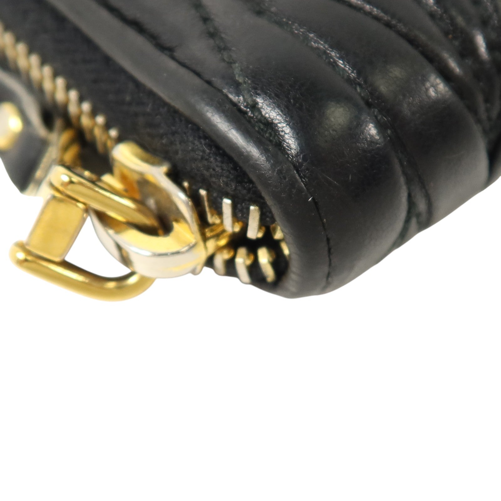 Miu Miu 羊皮皮革Zipper Long Wallet金扣長錢包
