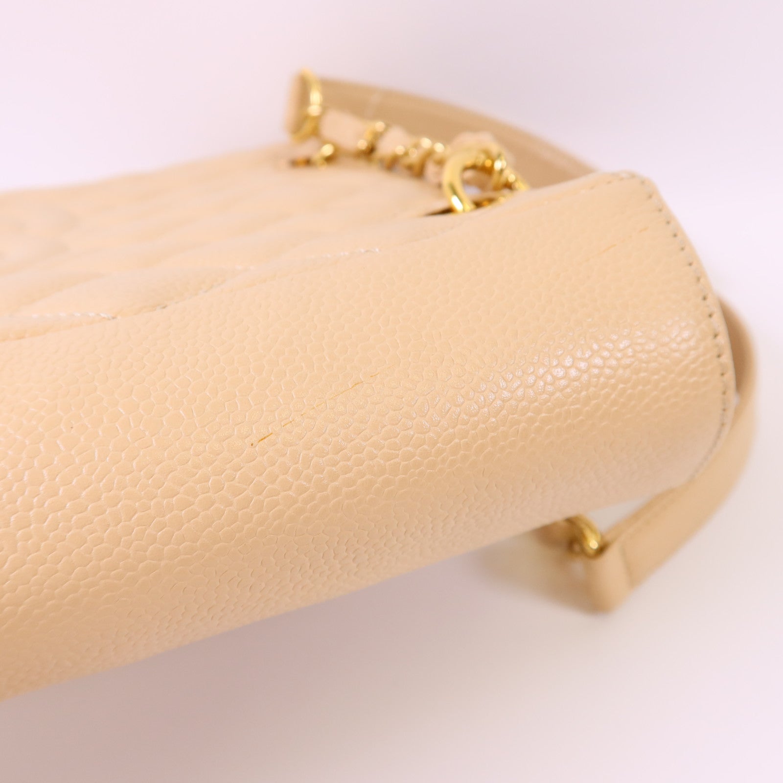 CHANEL 牛皮皮革PST Petite Tote Bag金扣鏈帶肩背袋