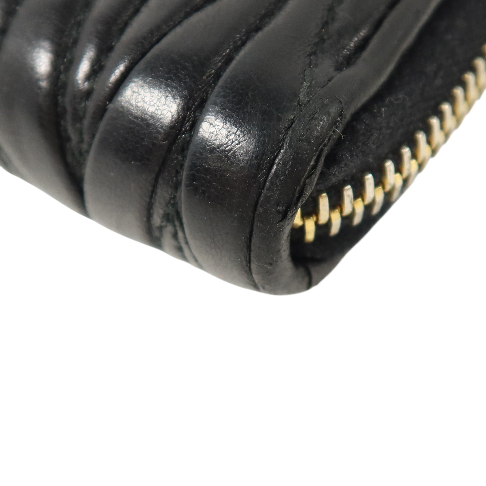 Miu Miu 羊皮皮革Zipper Long Wallet金扣長錢包