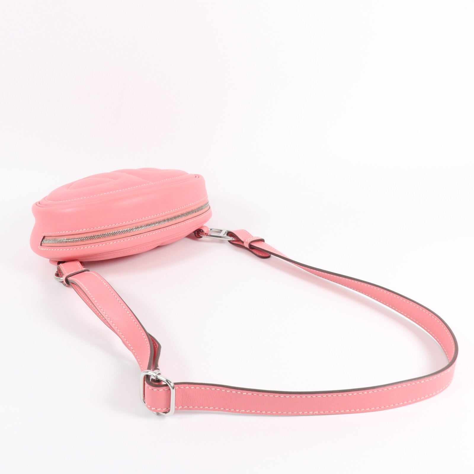 HERMES Swift皮革In The Loop Belt Bag肩背袋Rose D Ete