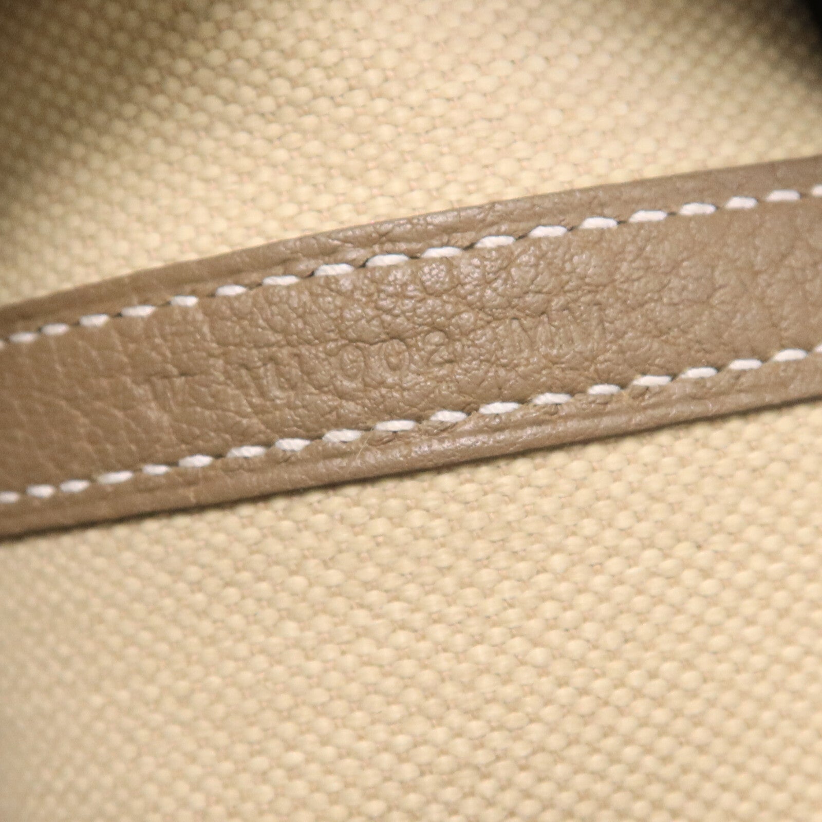 HERMES 皮革/帆布Garden Party TPM手挽袋Etoupe/Beton