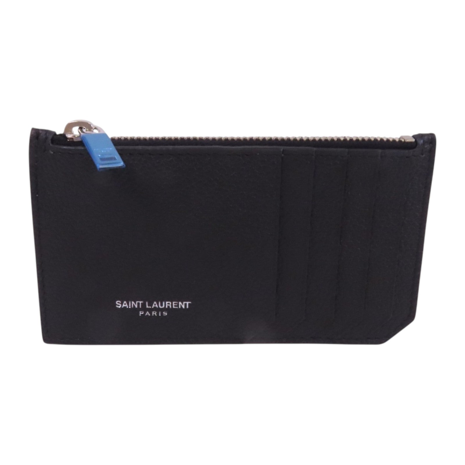 SAINT LAURENT 牛皮皮革Card Case銀扣卡套