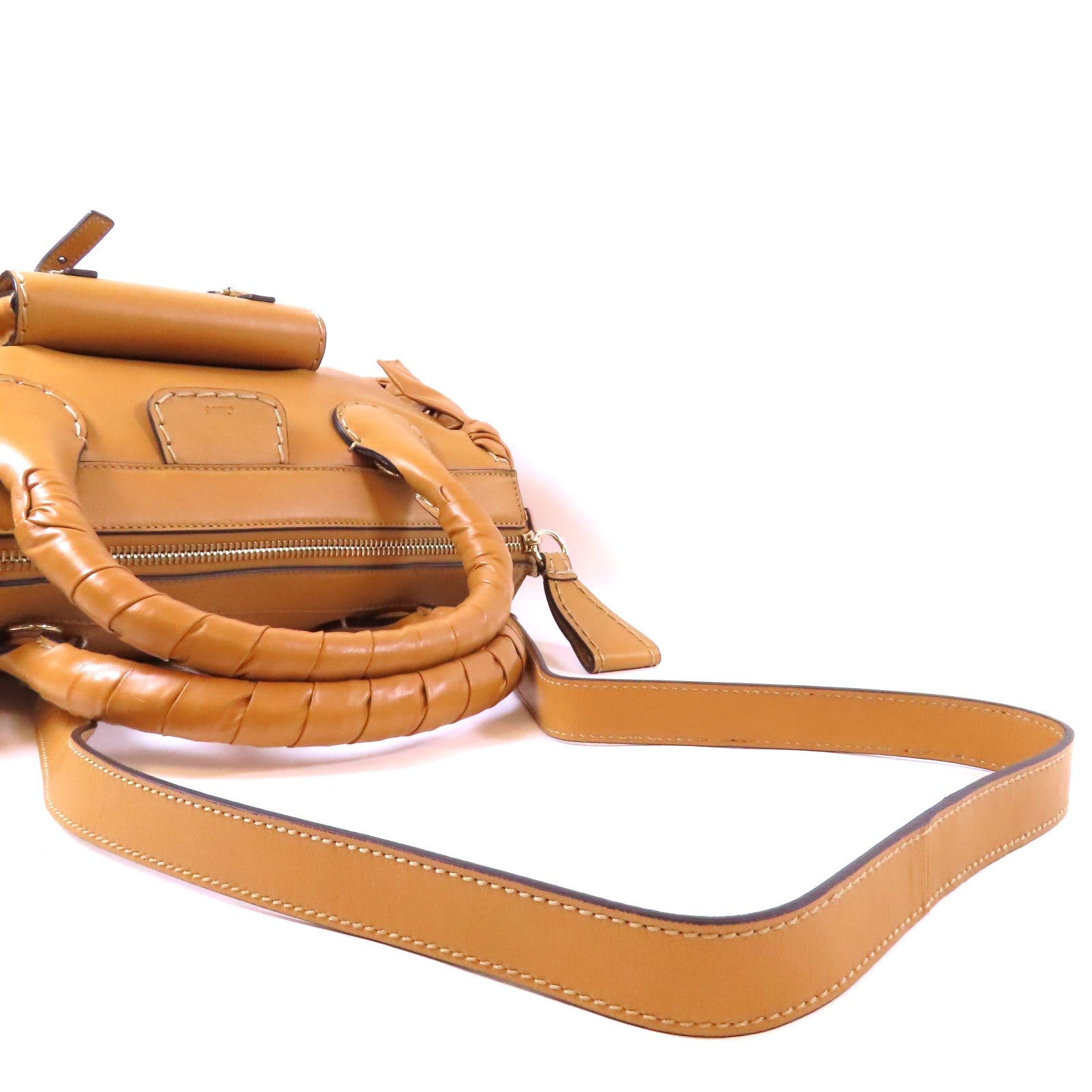 Chloe 【激減優惠】牛皮皮革Shoulder Tote Bag金扣肩背袋啡色