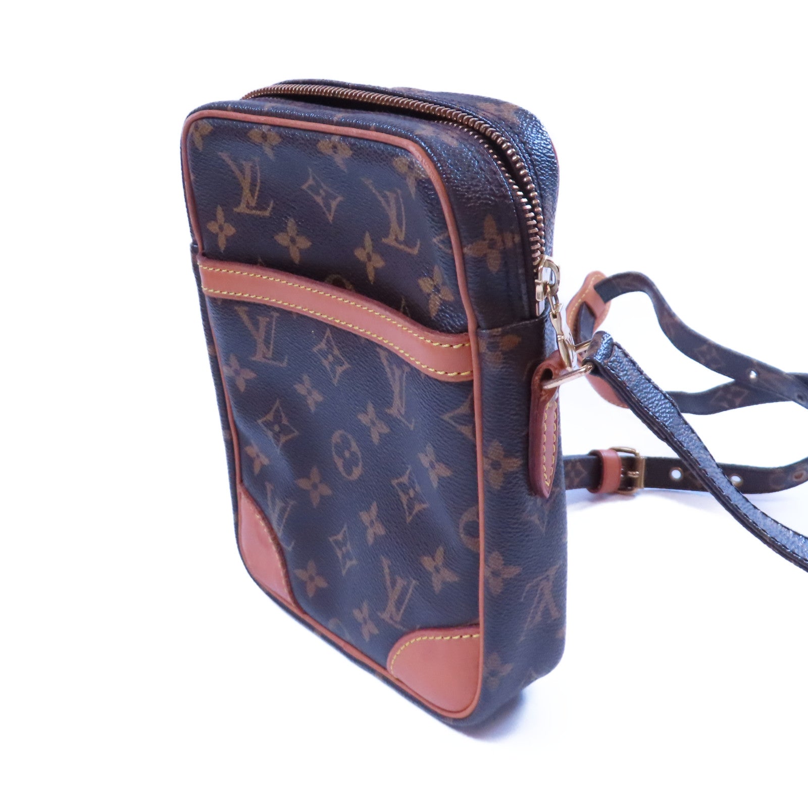 LOUIS VUITTON Monogram Danube金扣肩背袋啡色