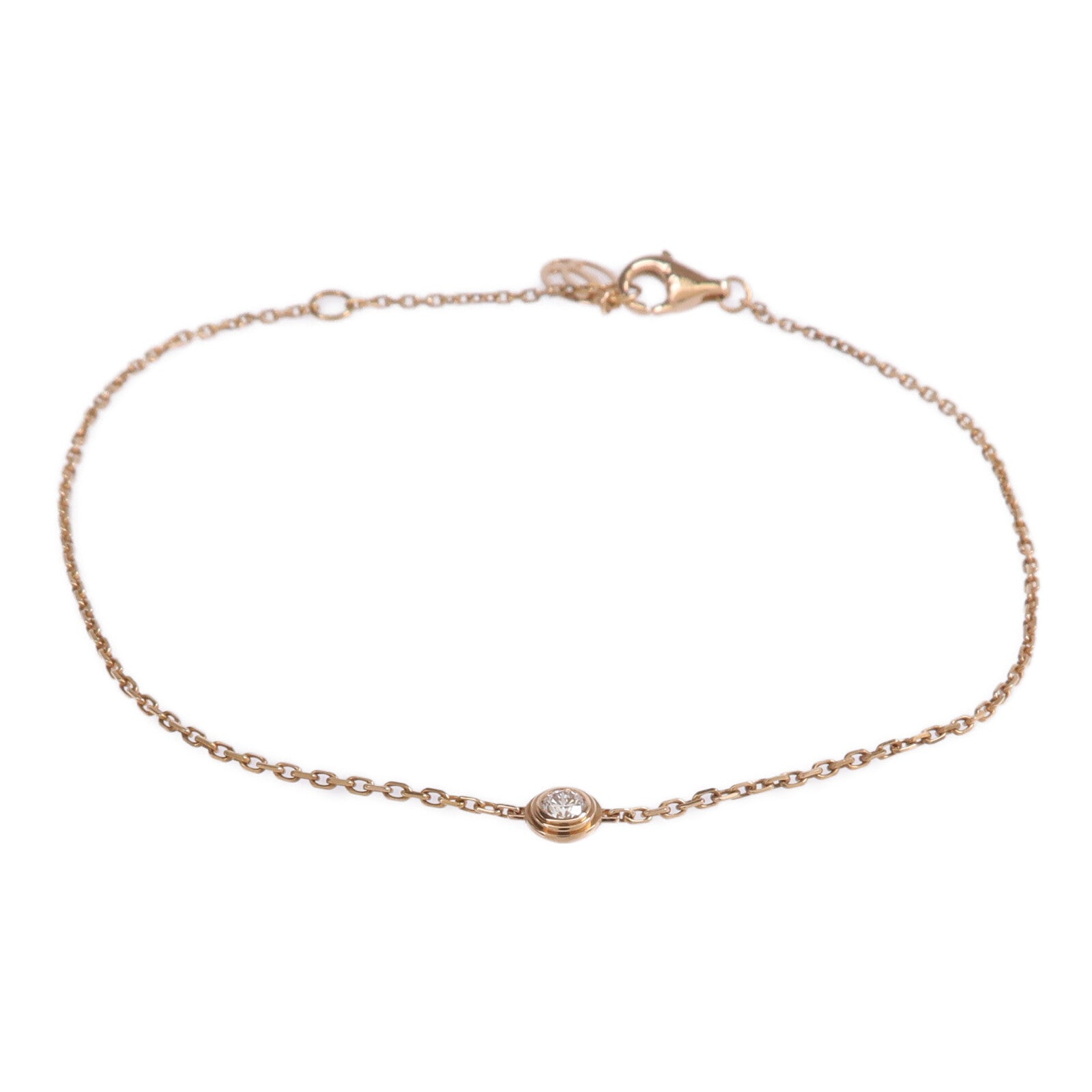 CARTIER 18K玫瑰金d'Amour Bracelet Diamond鑽石手鏈