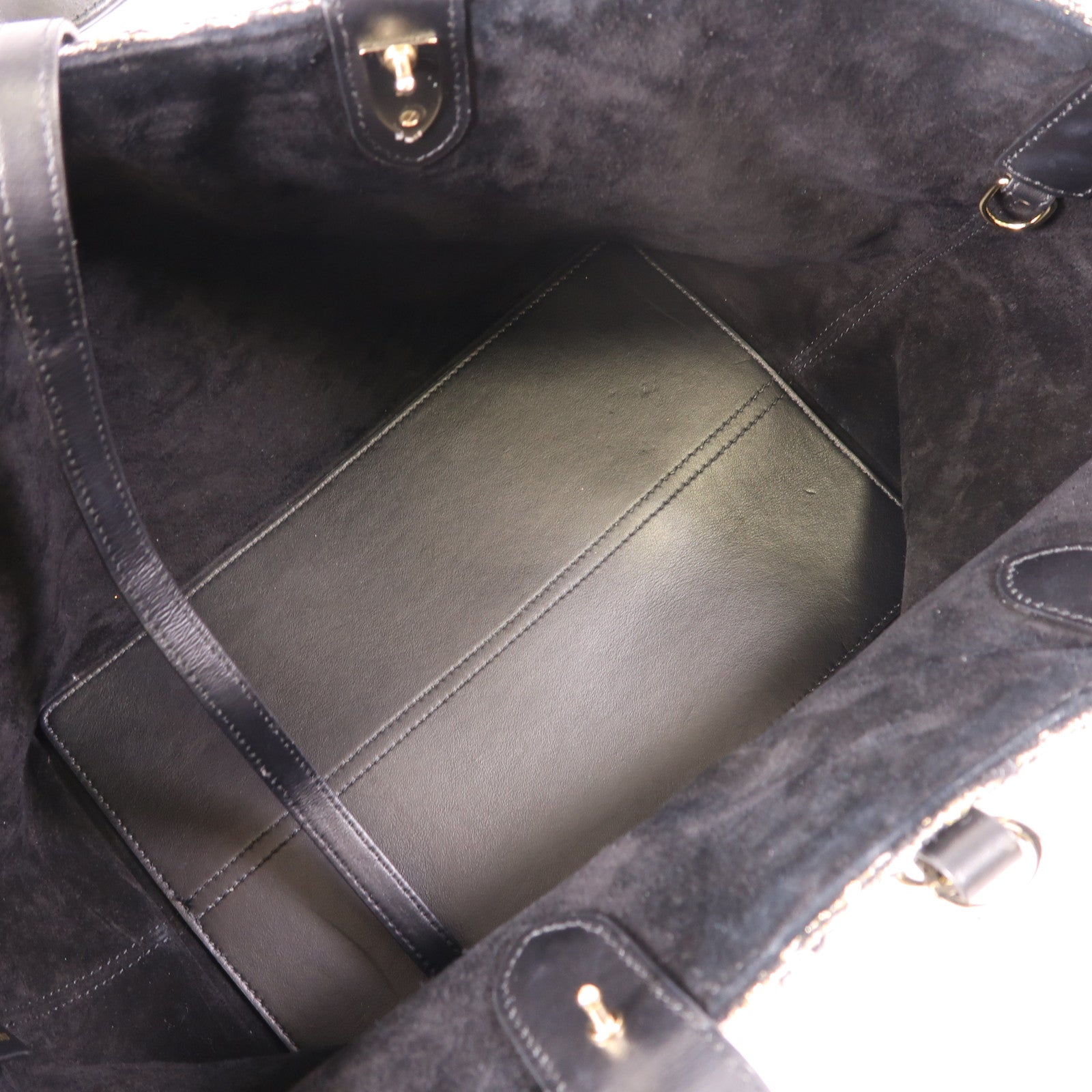 Dior Tweed/皮革Toujours Medium金扣肩背袋