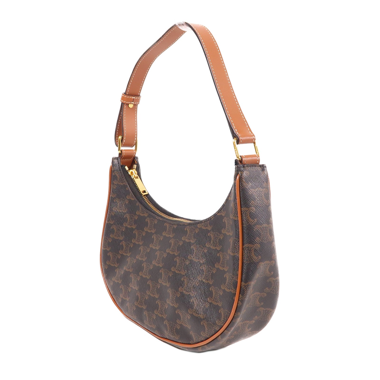 CELINE 塗層帆布Ava金扣肩背袋