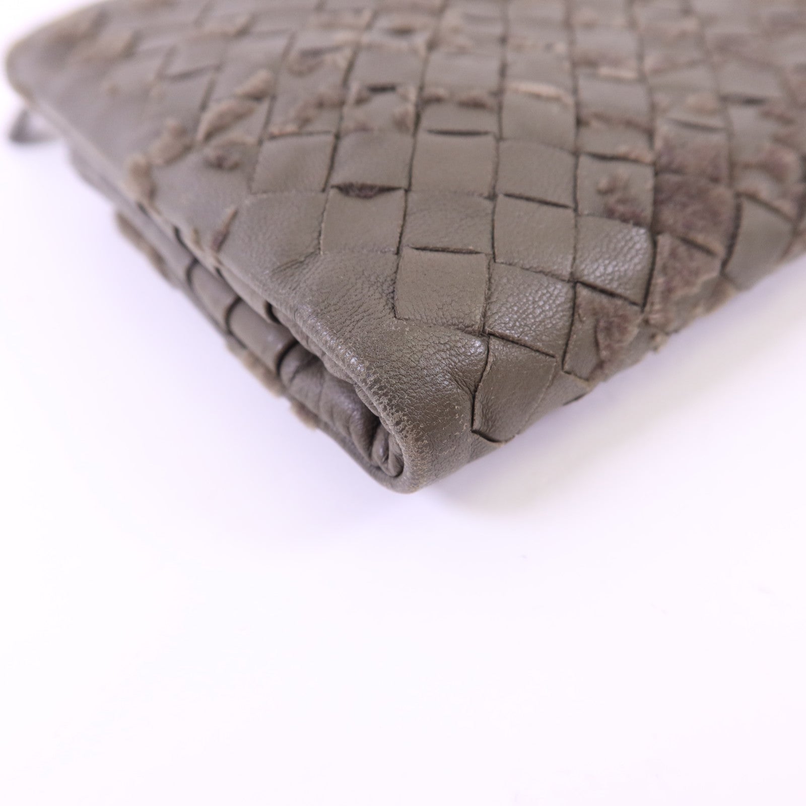 BOTTEGA VENETA 【激減優惠】織紋皮革/天鵝絨Long Wallet長錢包