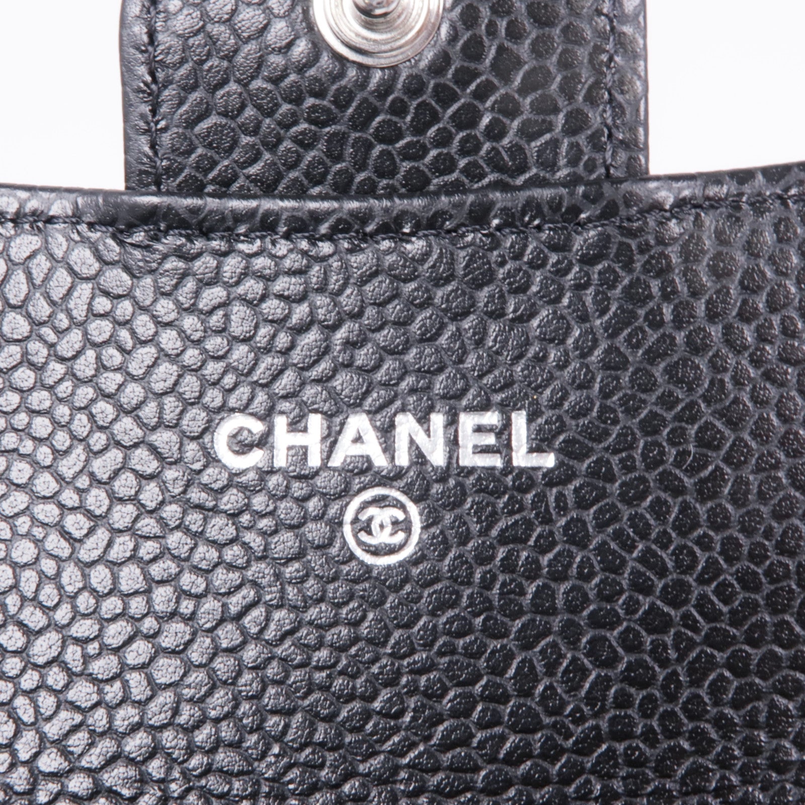 CHANEL 牛皮皮革Card Case銀扣卡片套