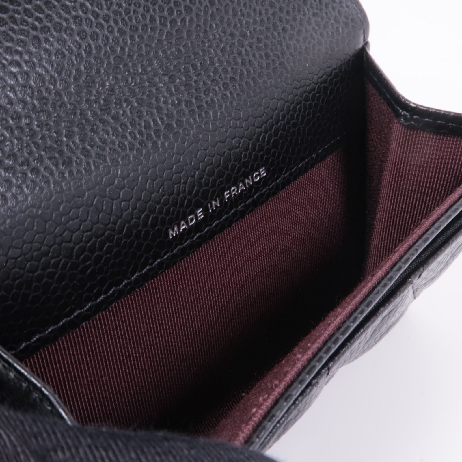 CHANEL 牛皮皮革Card Case銀扣卡片套