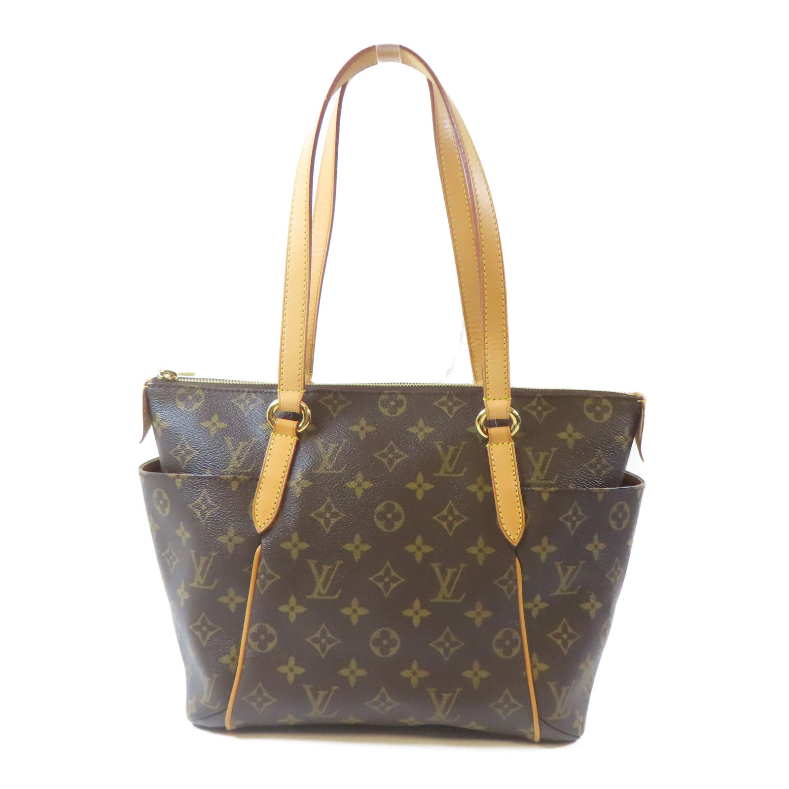 LOUIS VUITTON Monogram Totally PM金扣手挽袋啡色